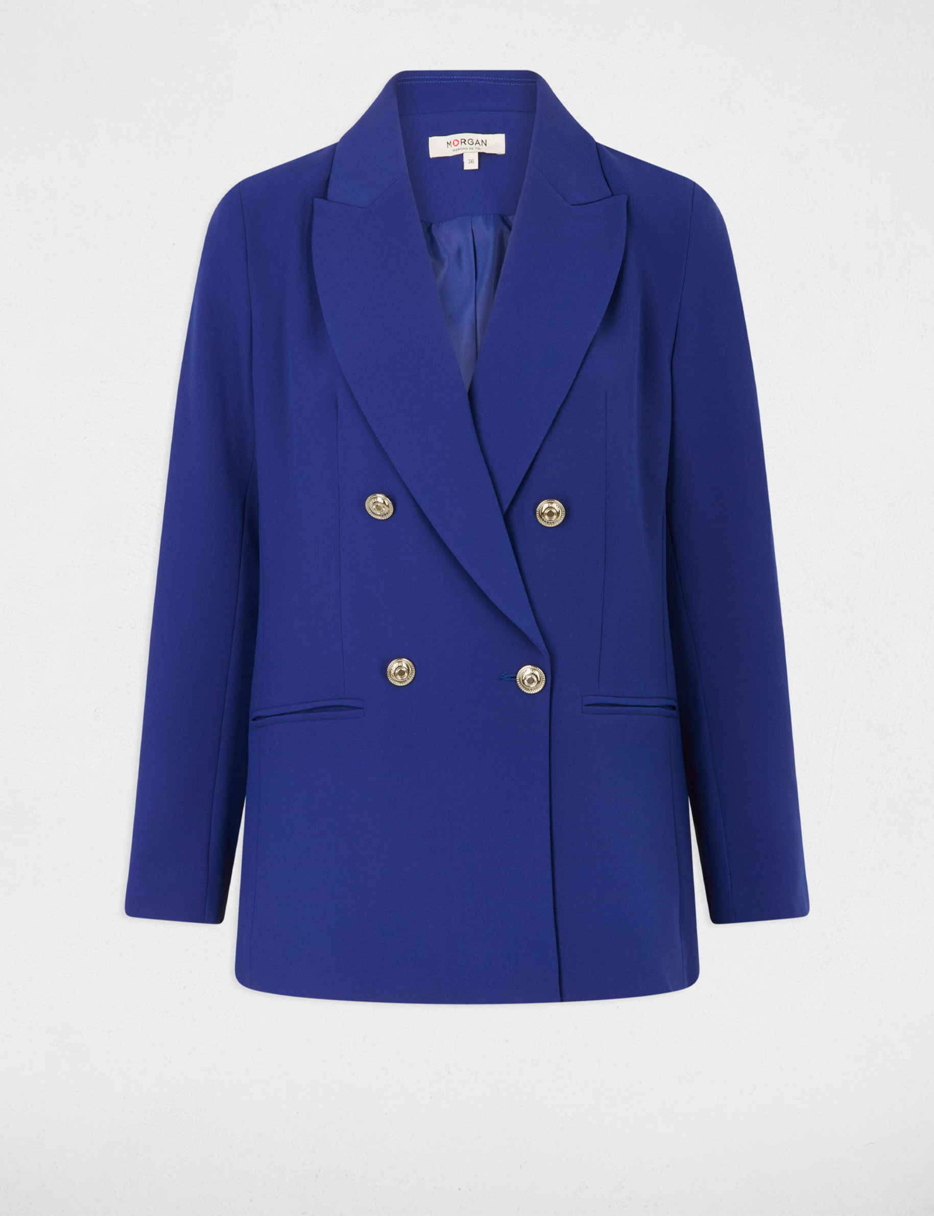 Blazer bleu p&eacute;trole femme