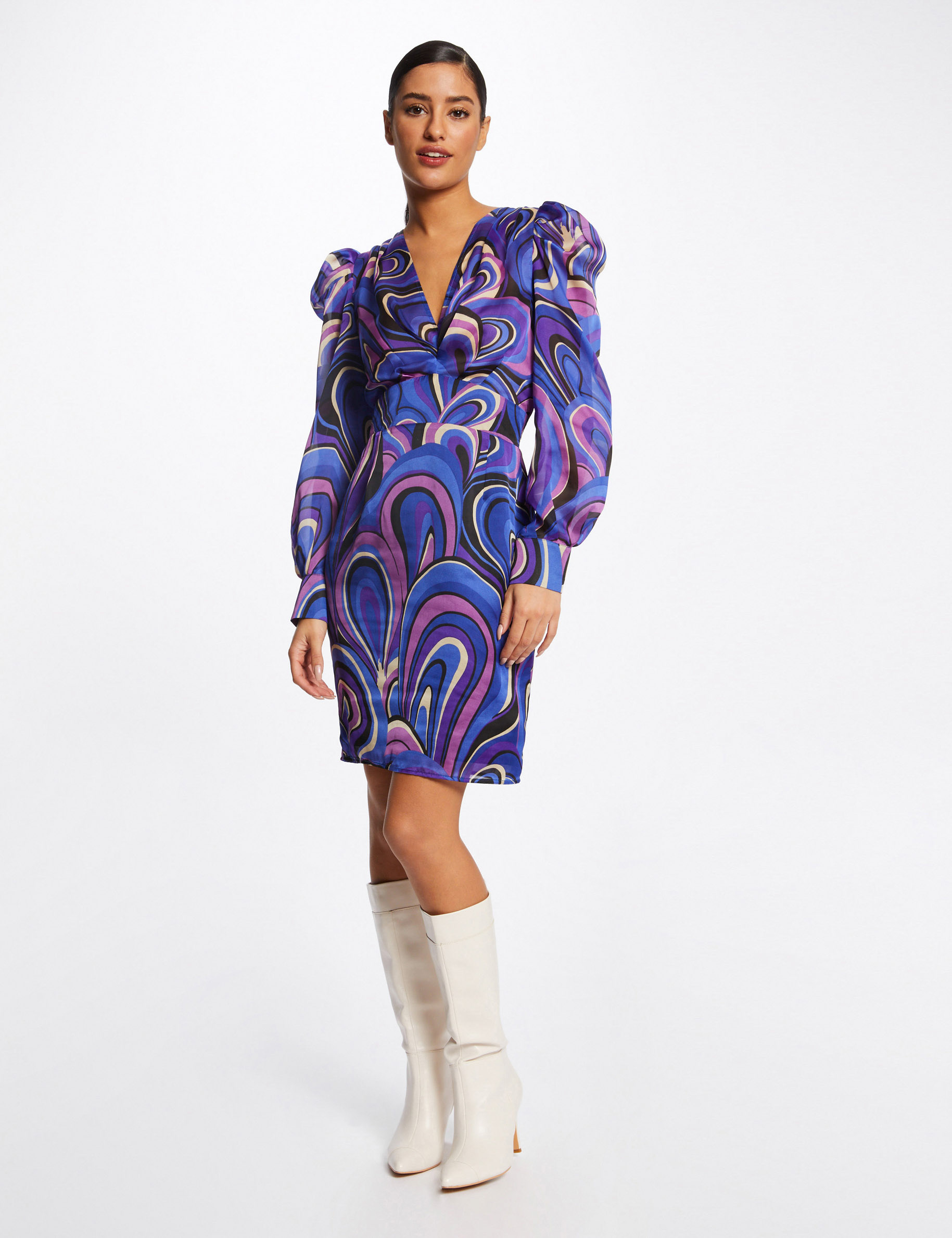 Robe Droite Imprimé Abstrait