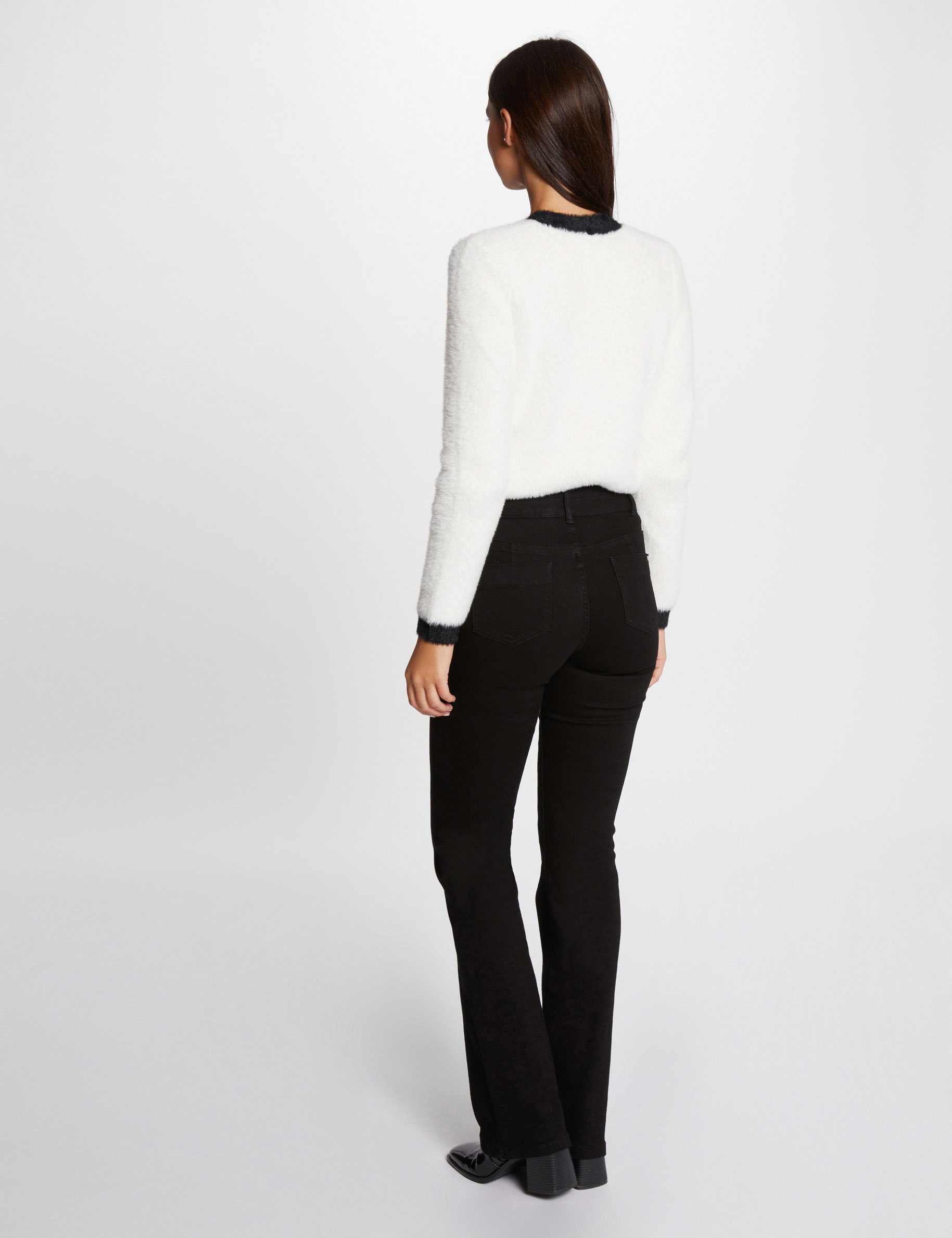 pull maille duveteuse ecru femme Pull maille duveteuse ecru femme