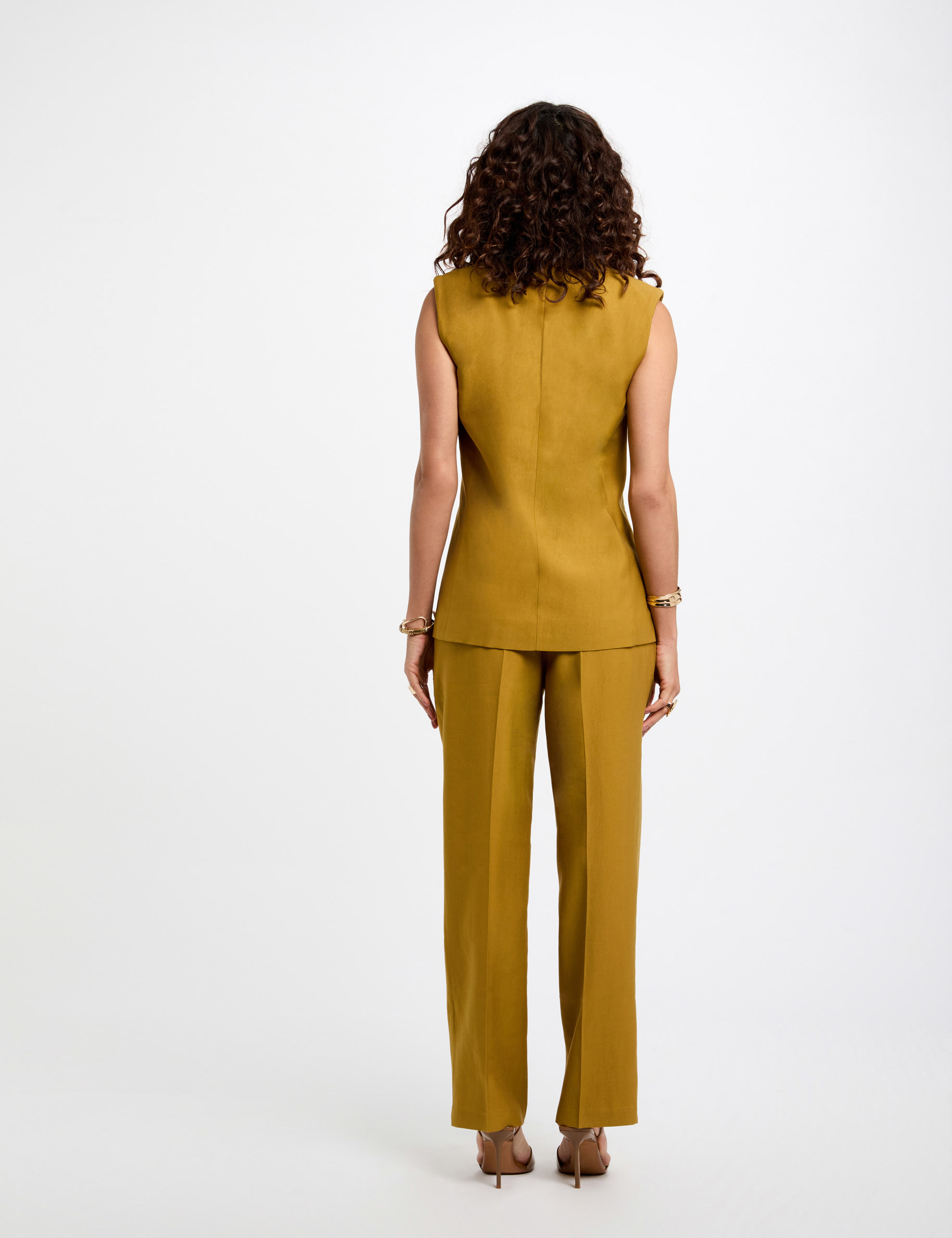blazer sans manches vert kaki femme Blazer sans manches vert kaki femme