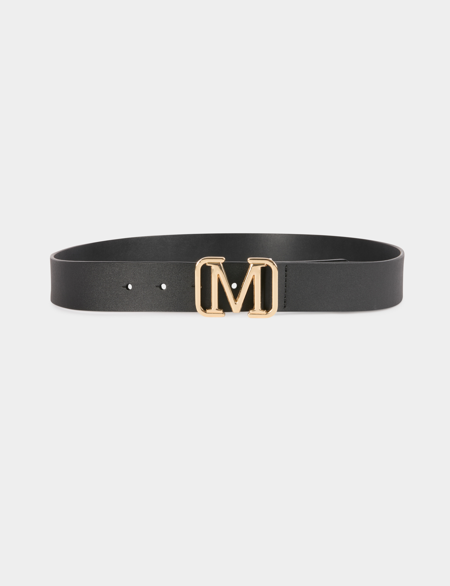 Ceinture noir en cuir noir femme