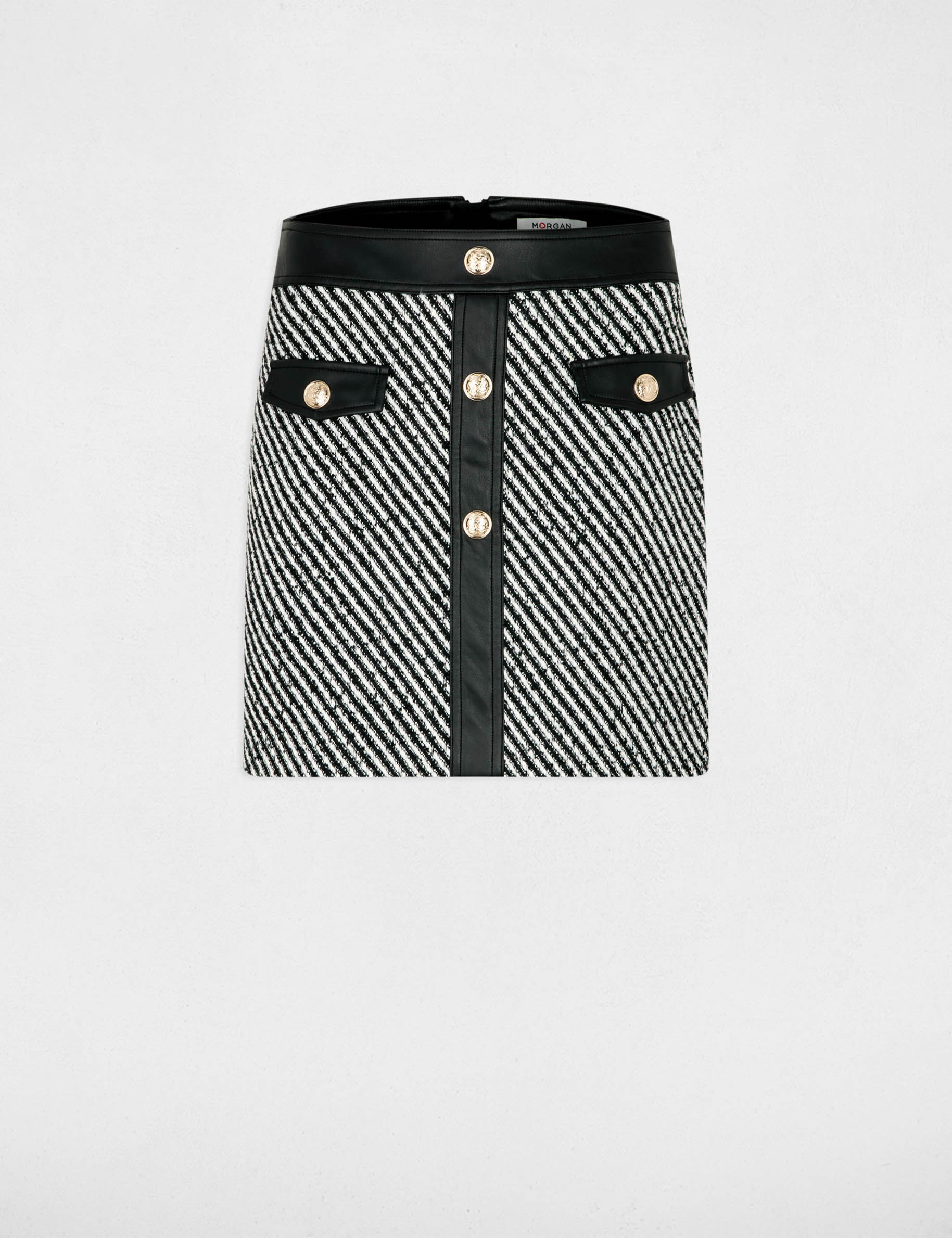 Jupe courte ajust&eacute;e noir femme