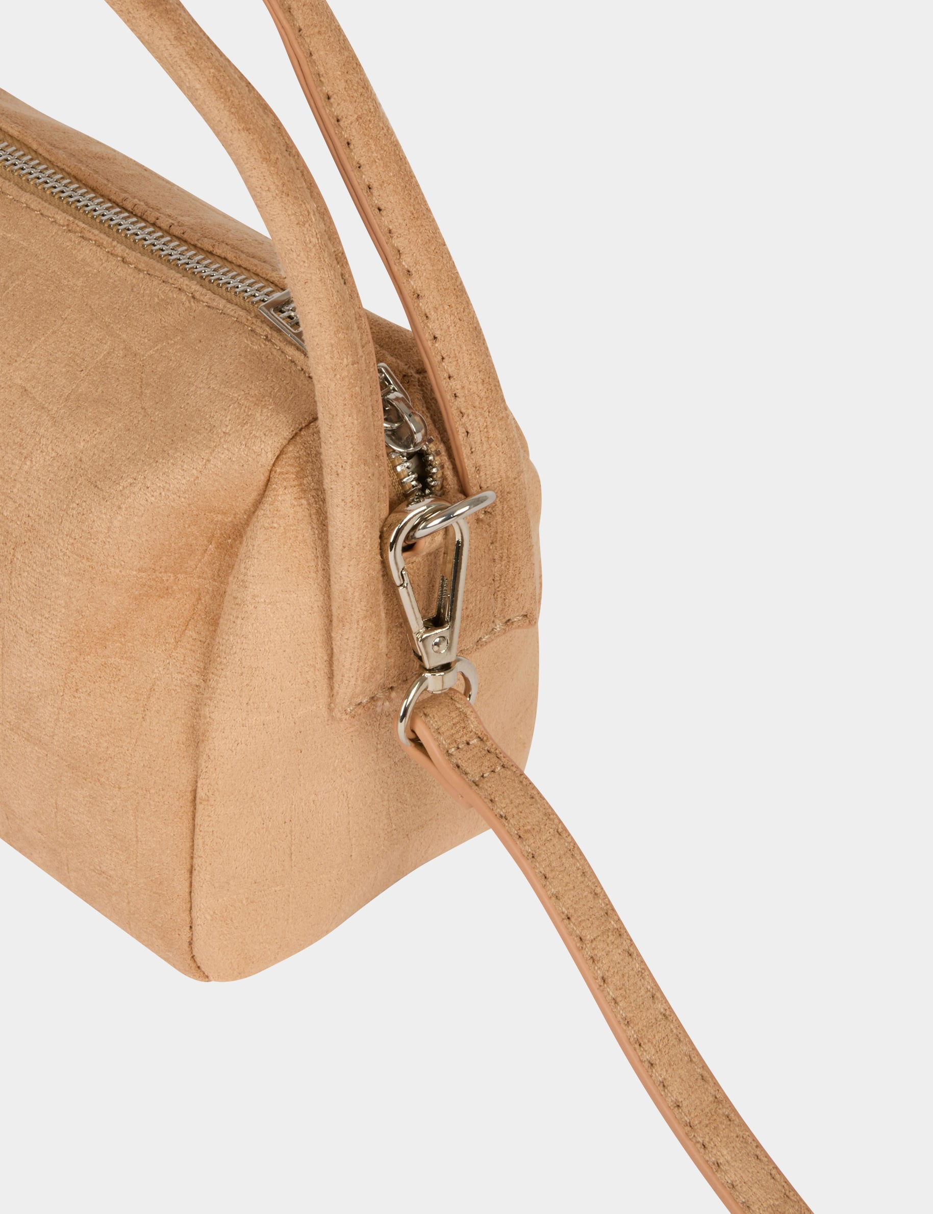 Sac bandouli&egrave;re similicuir beige femme