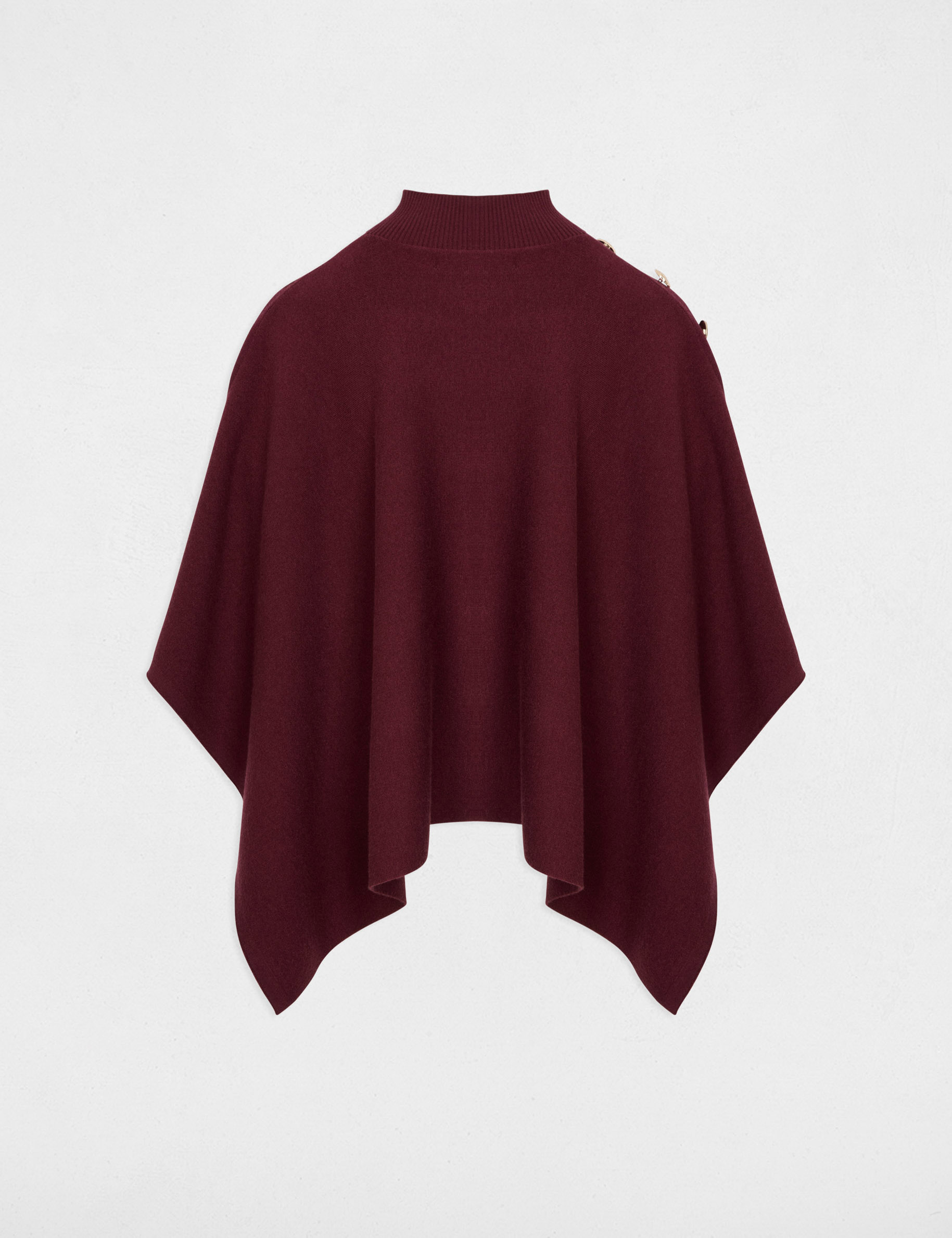 Cape avec col montant prune femme