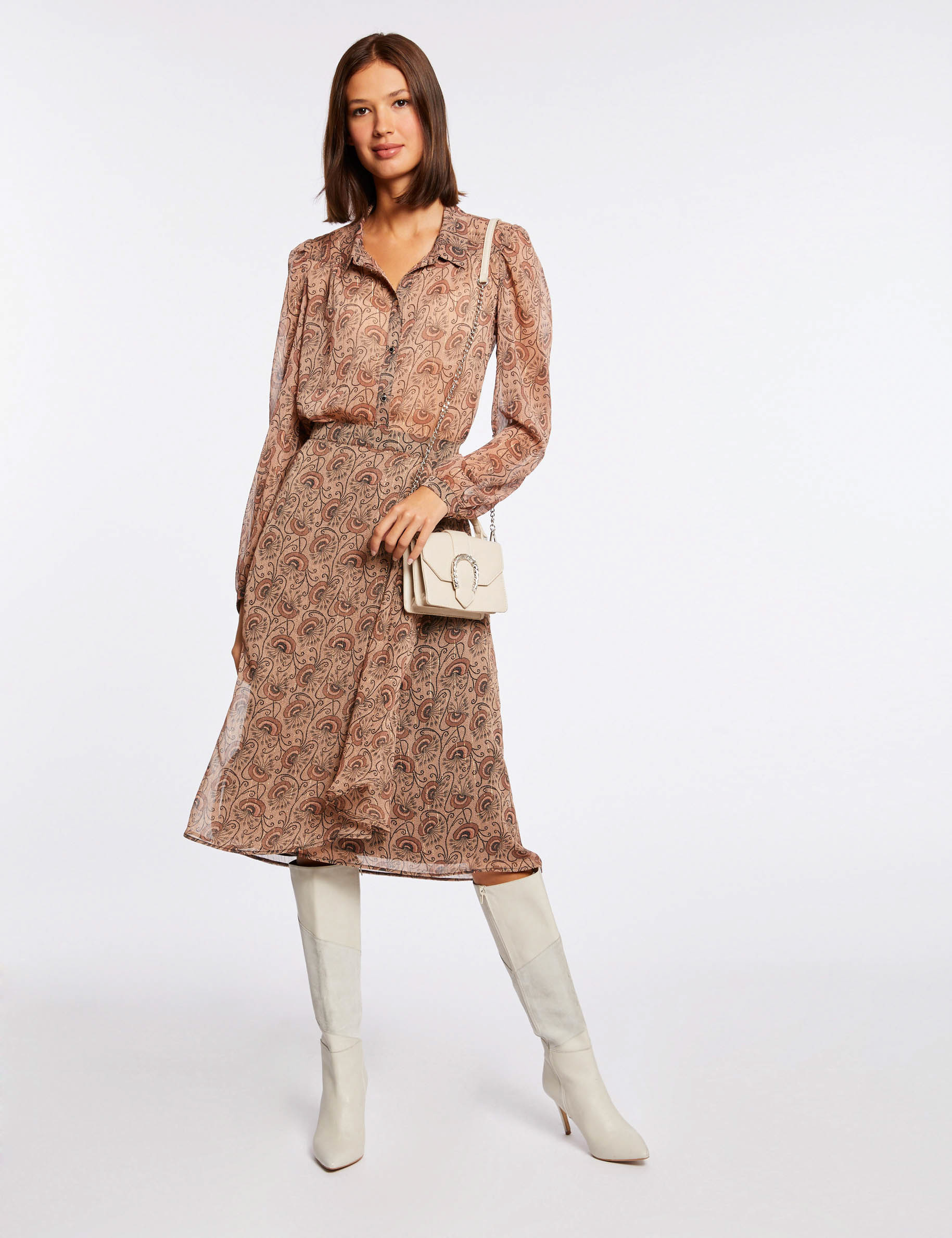 Chemise manches longues imprimée multico femme Chemise manches longues imprimée multico femme