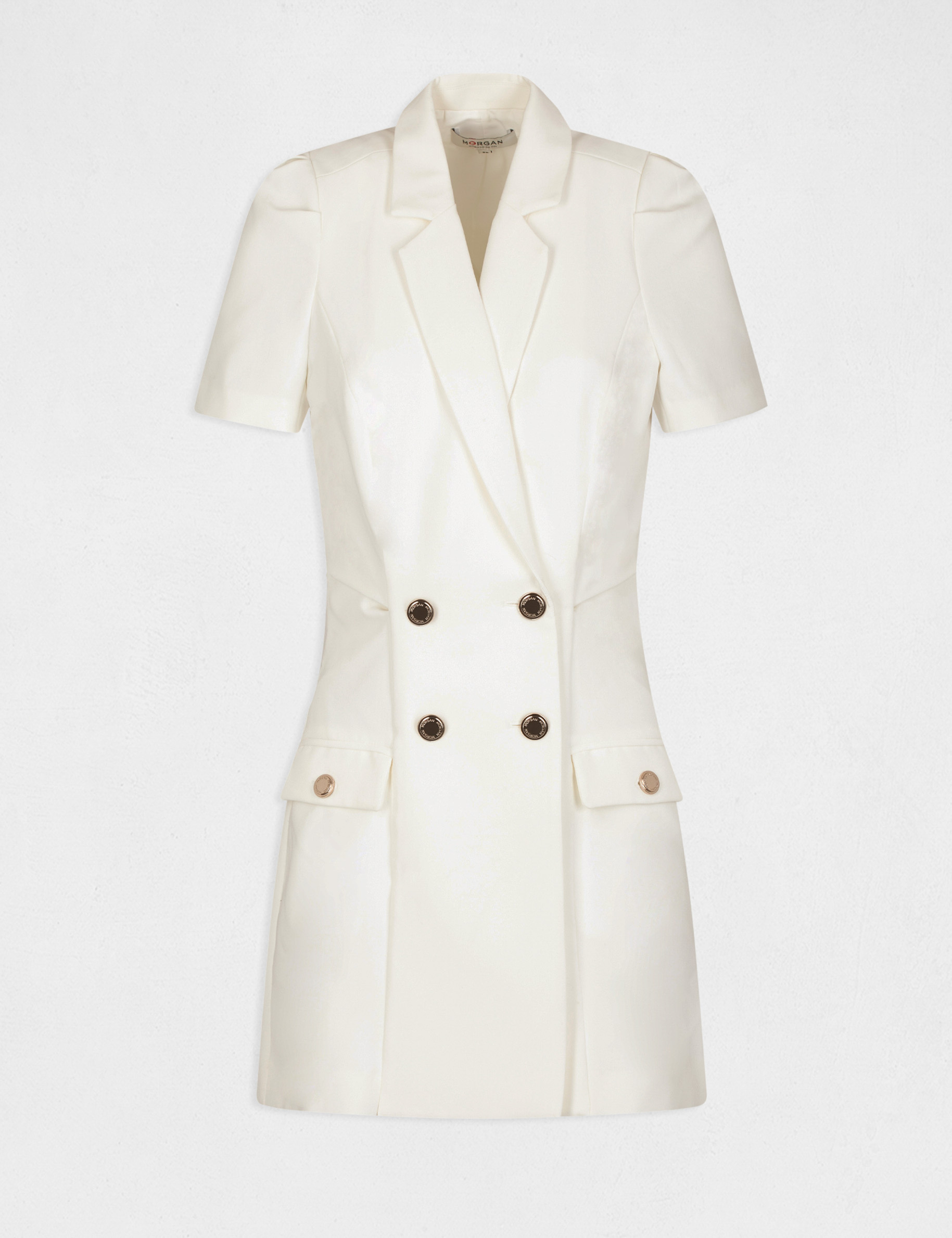 Combinaison droite effet robe ecru femme Combinaison droite effet robe ecru femme