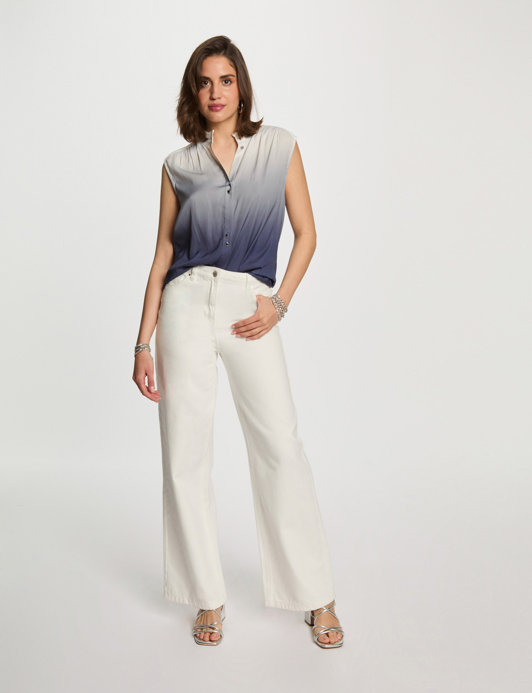Chemise sans manches multicolore femme