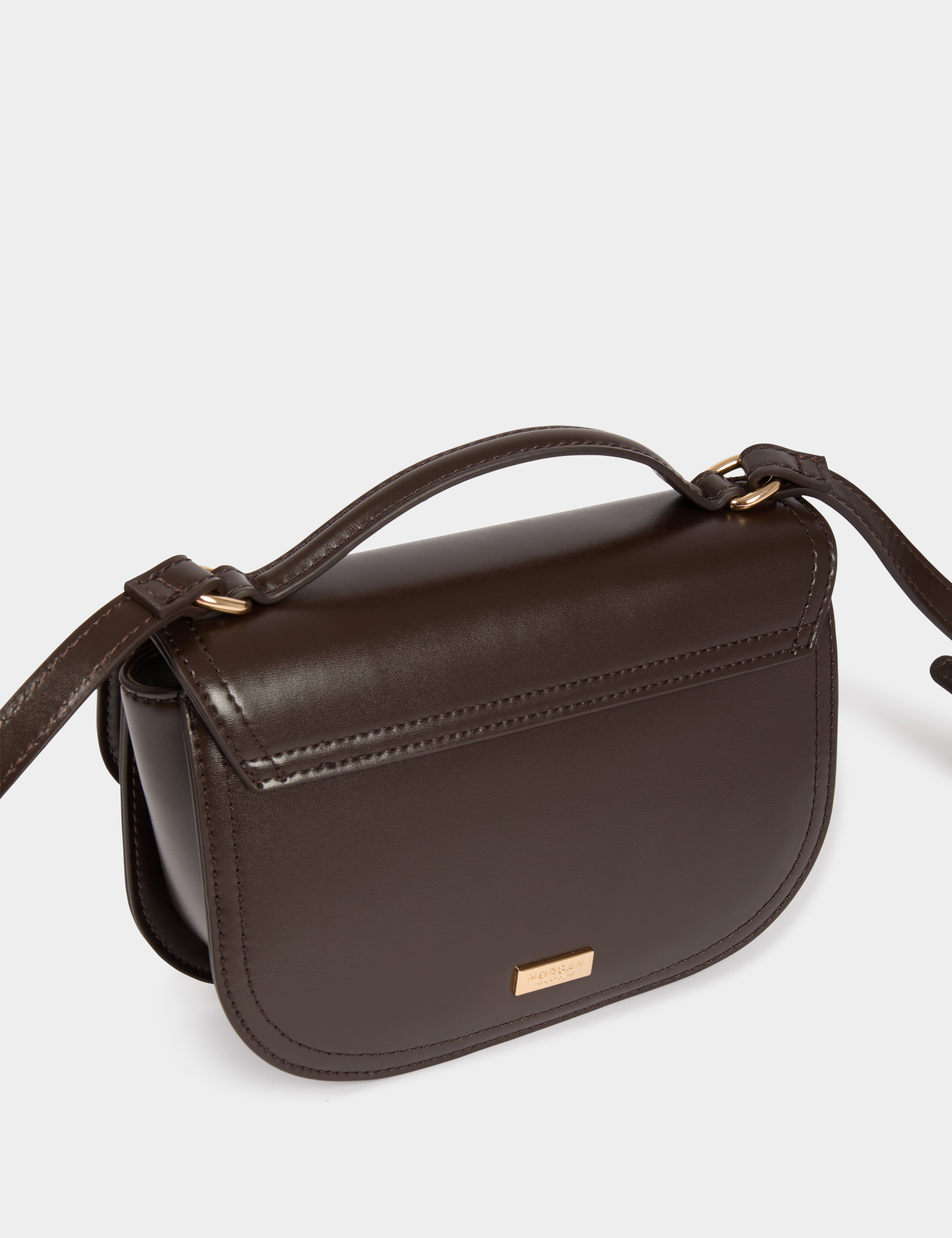 Sac bo&icirc;te boucle marron fonc&eacute; femme