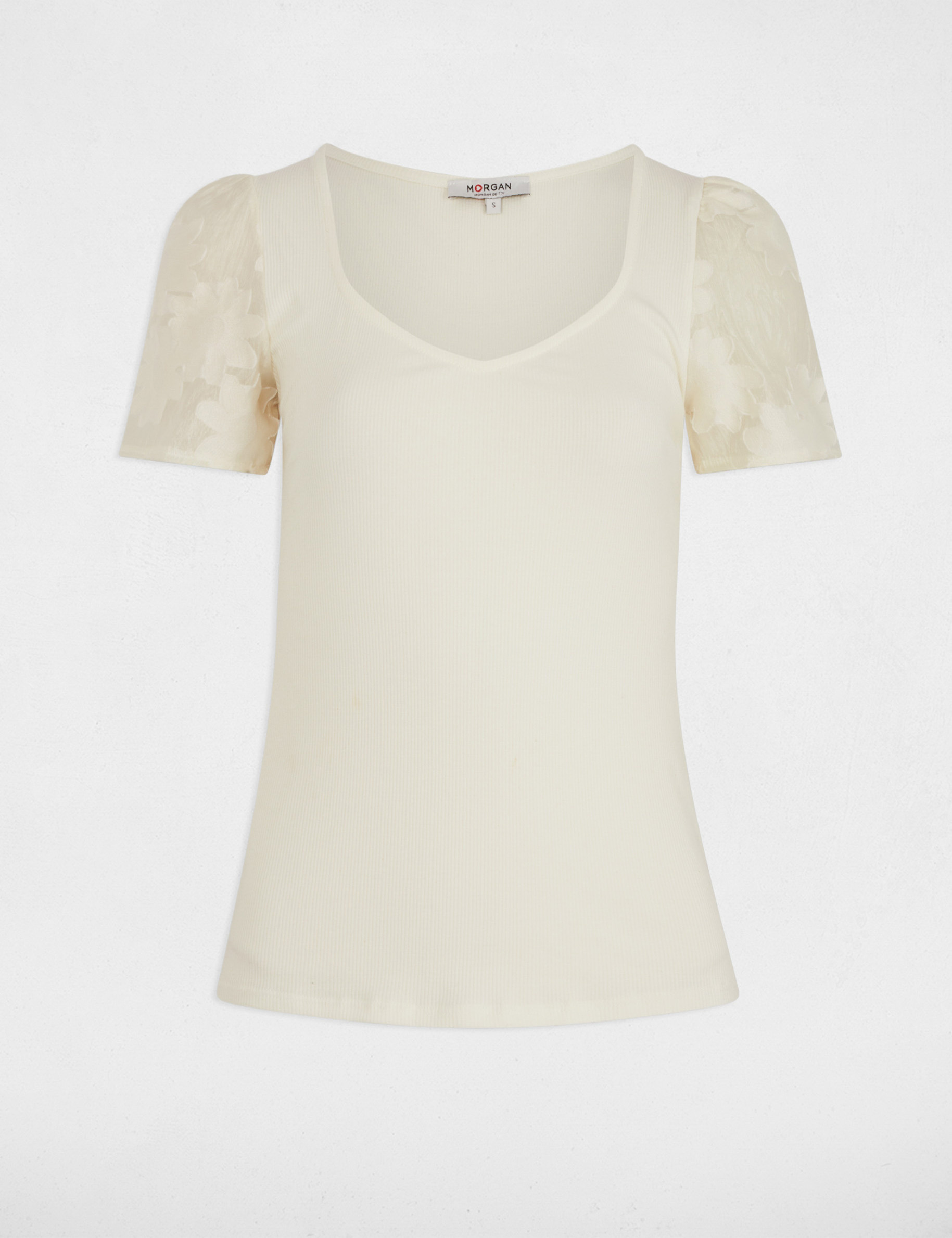 t shirt manches courtes blanc femme T-shirt manches courtes blanc femme