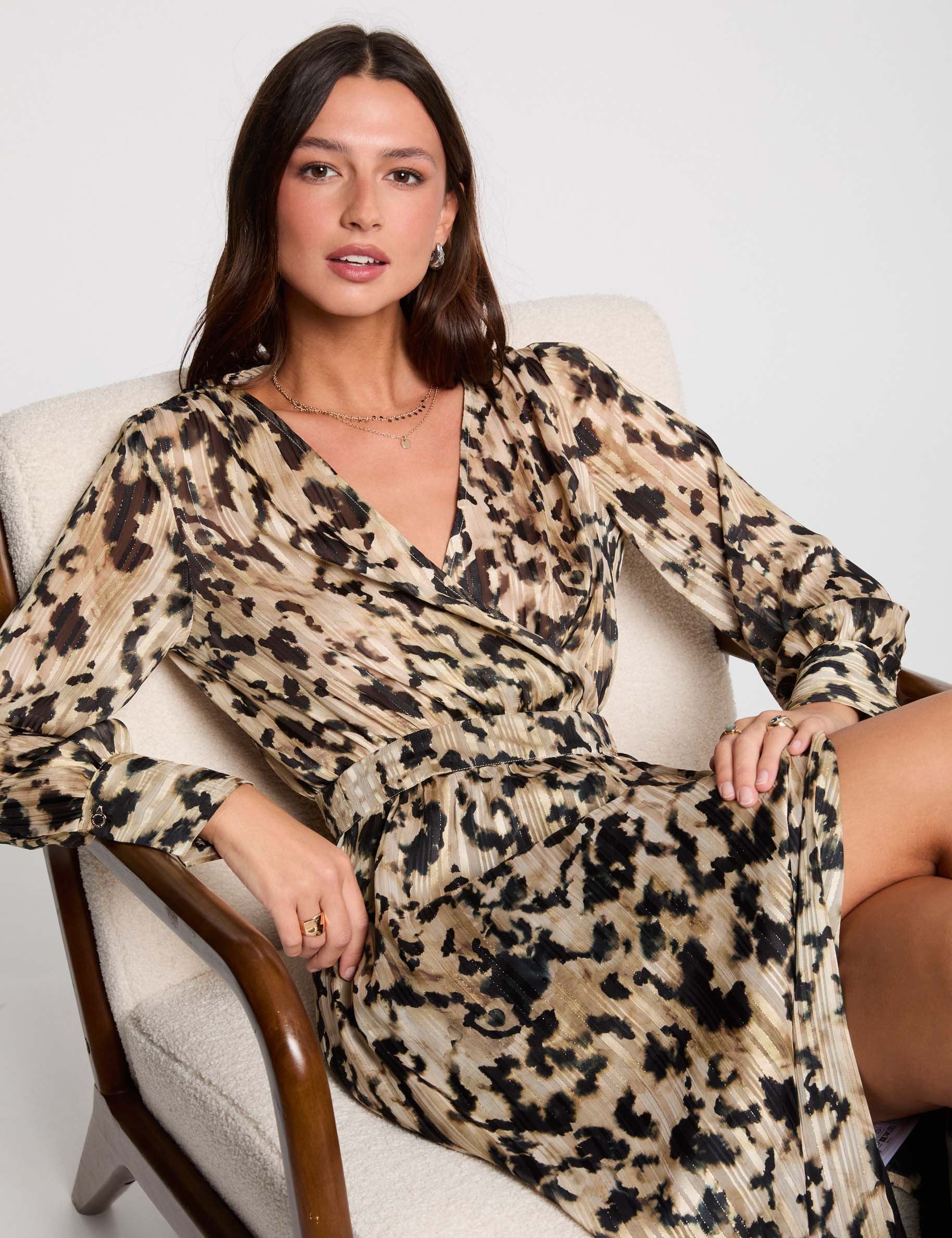robe longue portefeuille multico femme Robe longue portefeuille multico femme