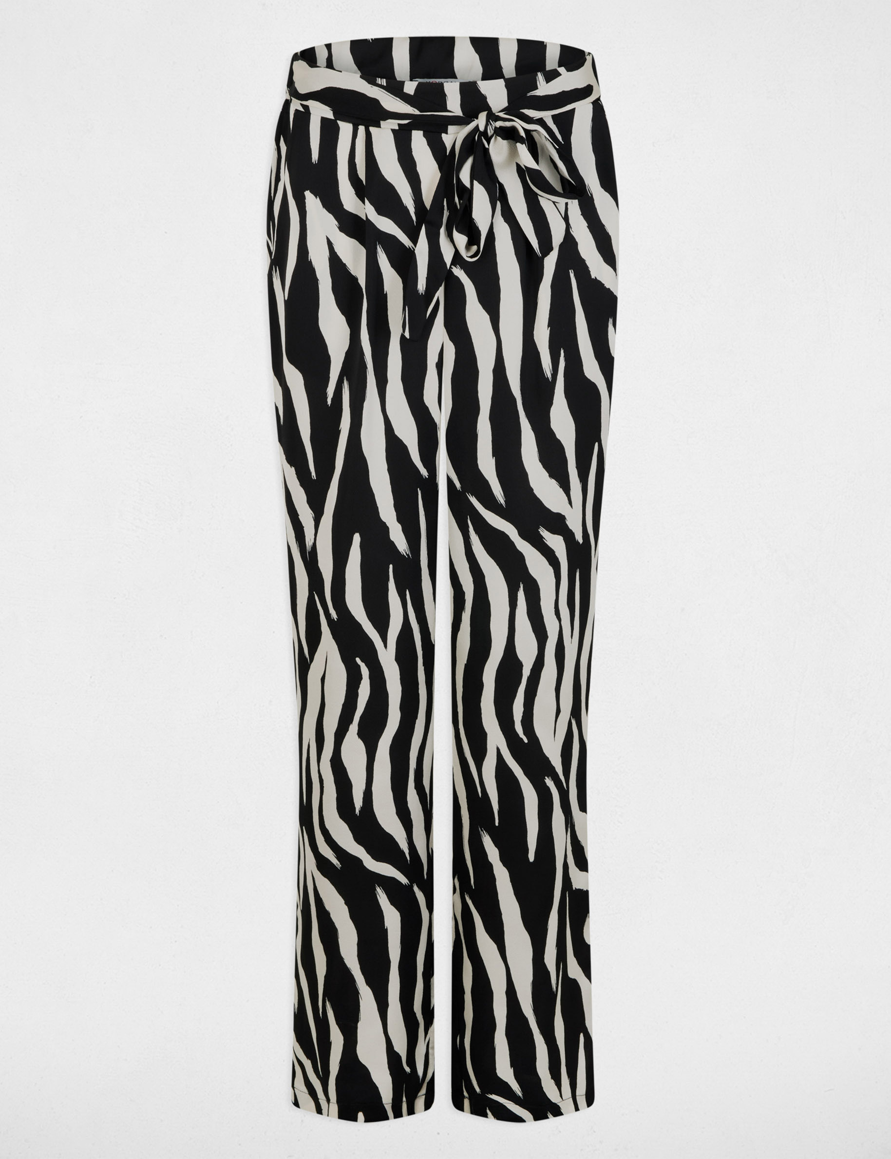 Pantalon fluide imprim&eacute; multicolore femme