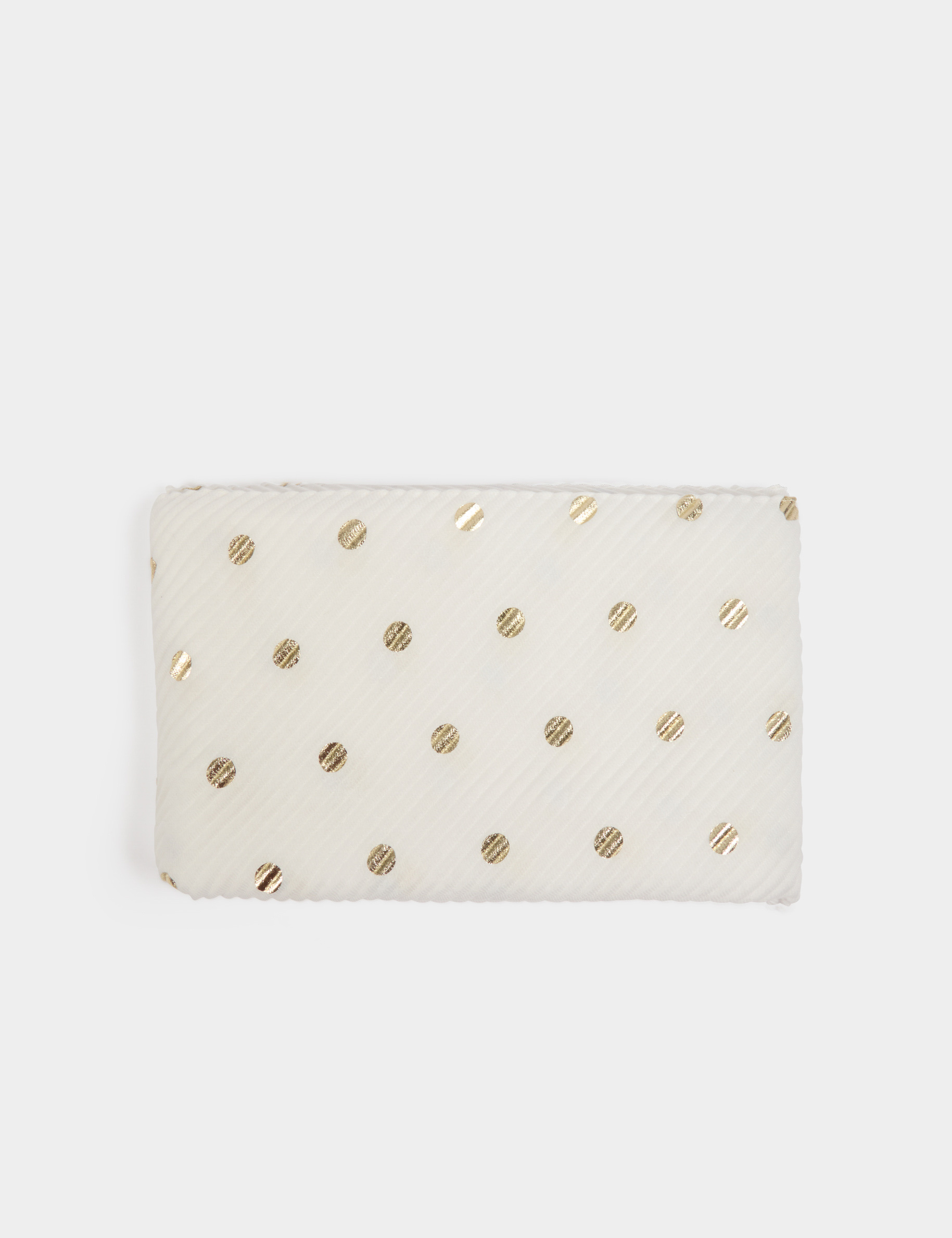 Foulard &agrave; pois blanc femme