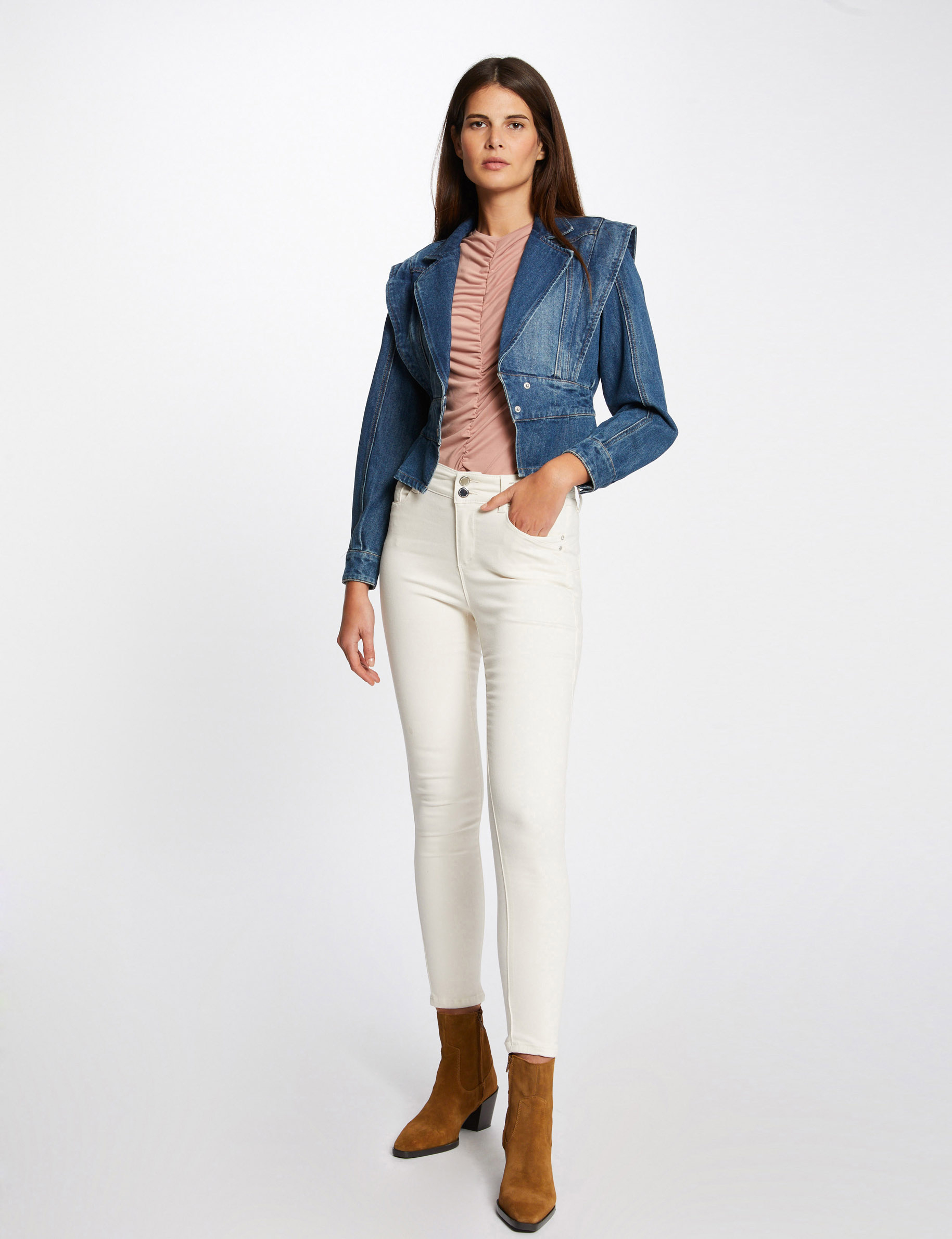 Pantalon Femme Slim Anthracite CHEVIGNON Taille 36 - Coton Mélangé - Jamais Porté