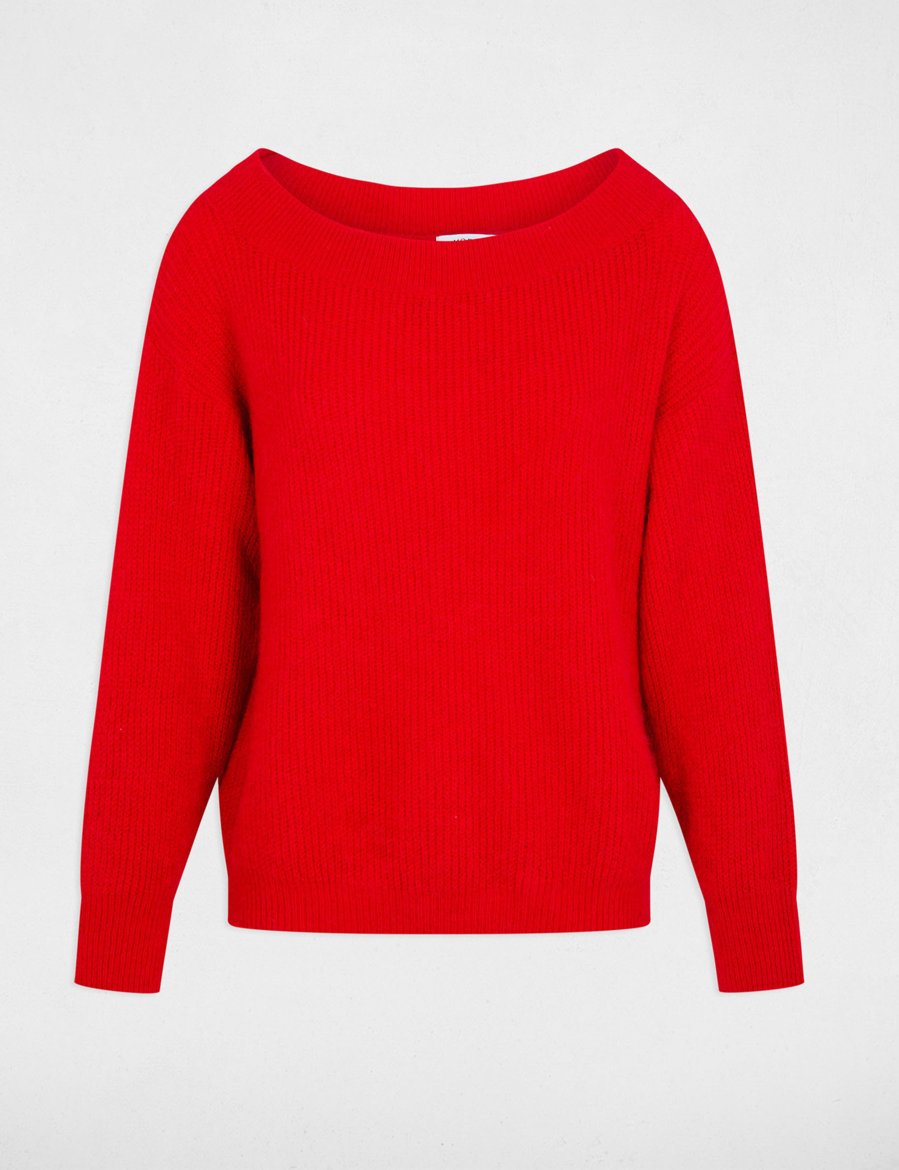 Pull col rond rouge femme | Morgan