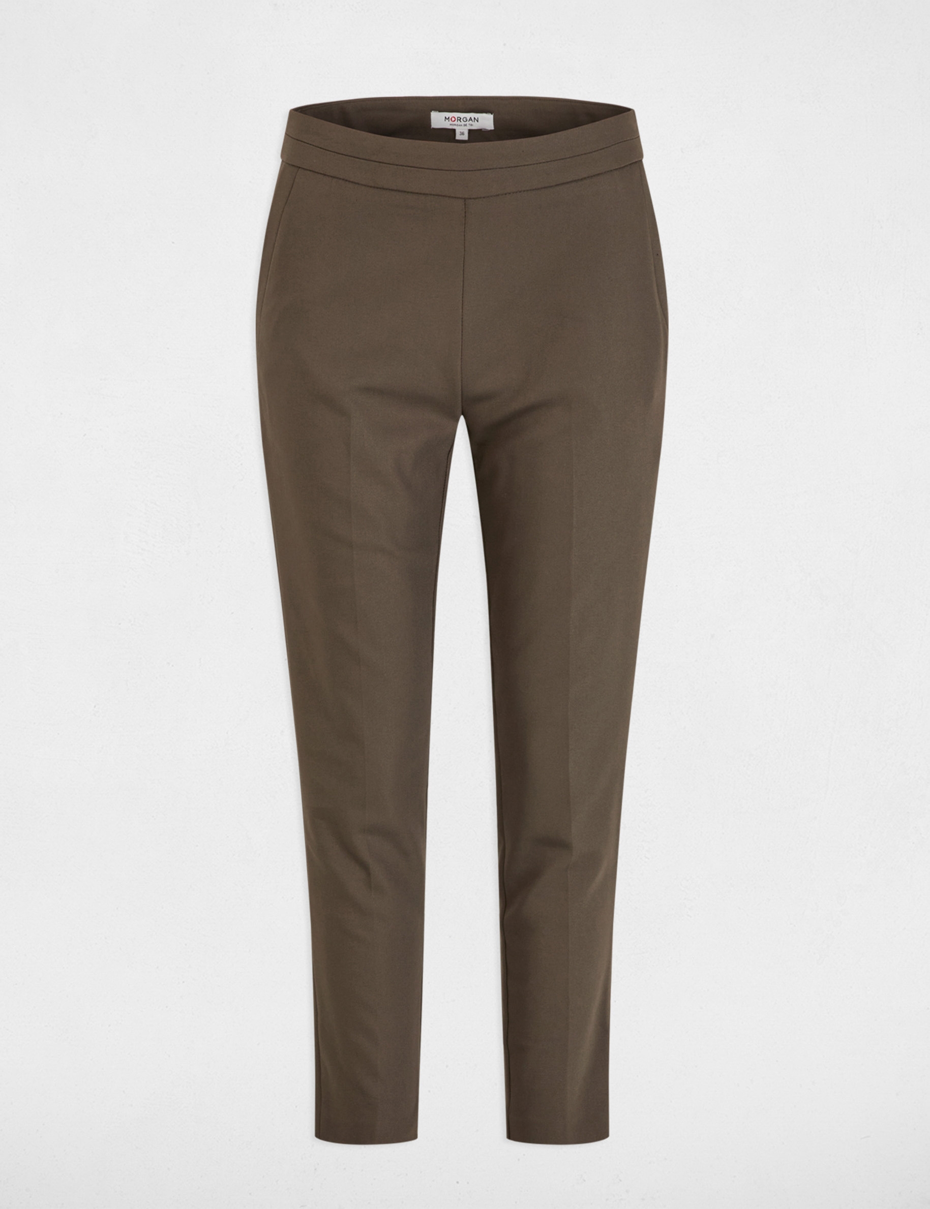 pantalon cigarette 78eme vert kaki femme Pantalon cigarette 7/8ème vert kaki femme