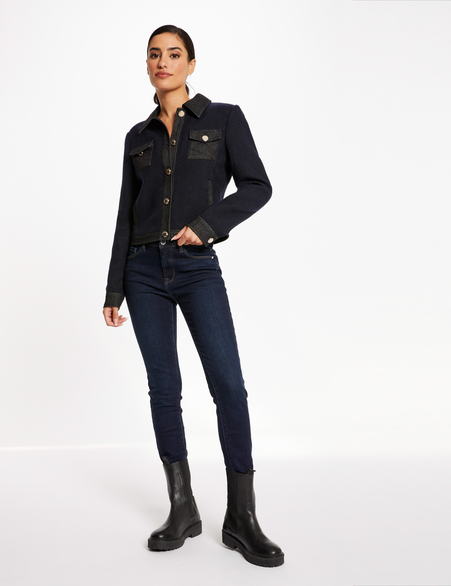 Jeans slim taille standard jean brut femme