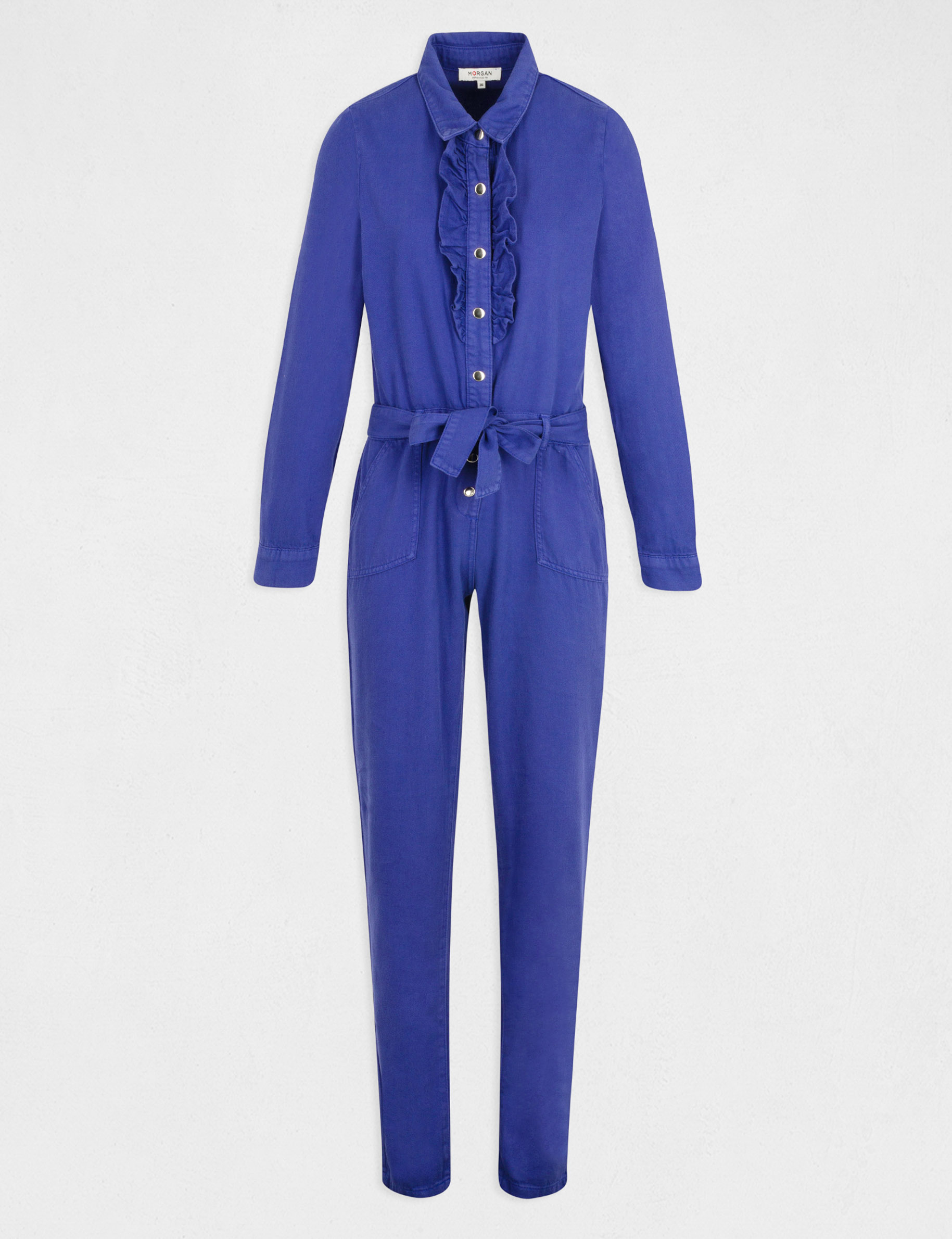 combinaison droite avec volants violet femme Combinaison droite avec volants violet femme