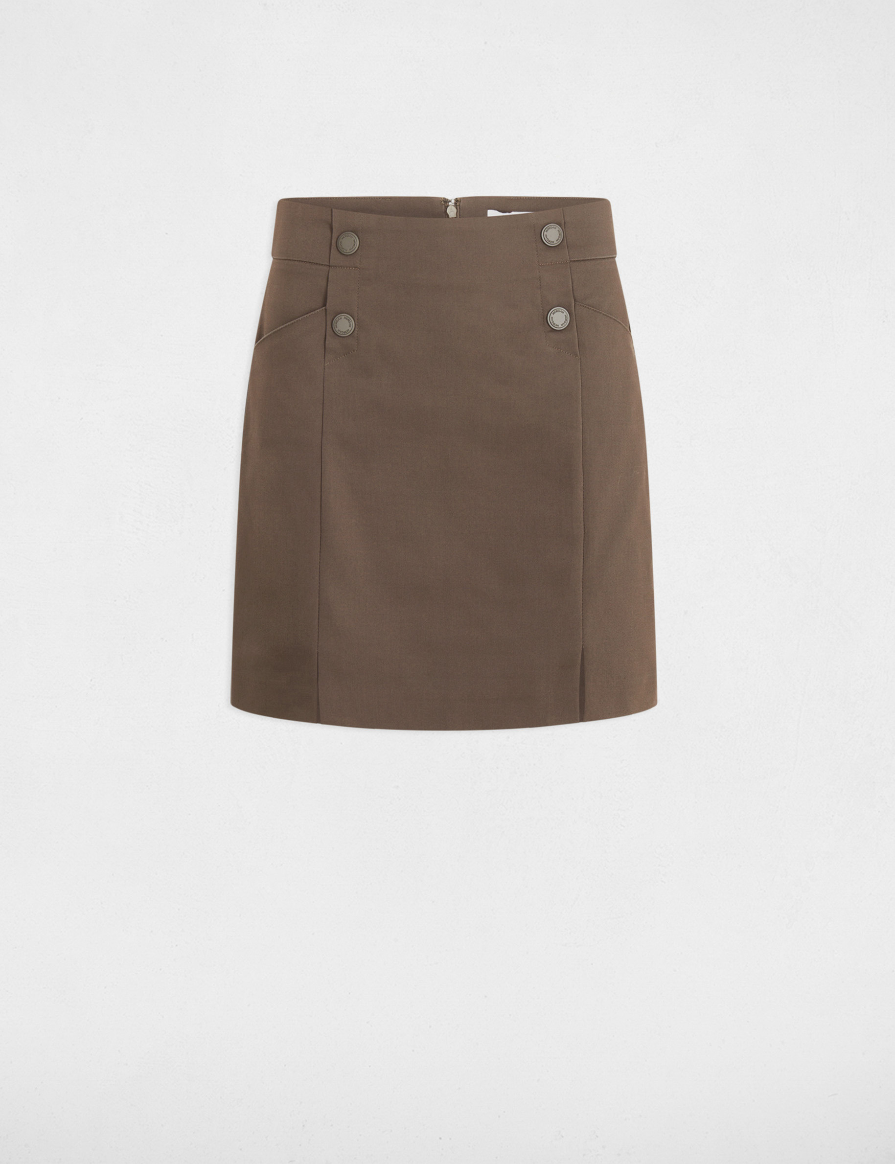 jupe courte a boutons vert kaki femme Jupe courte à boutons vert kaki femme