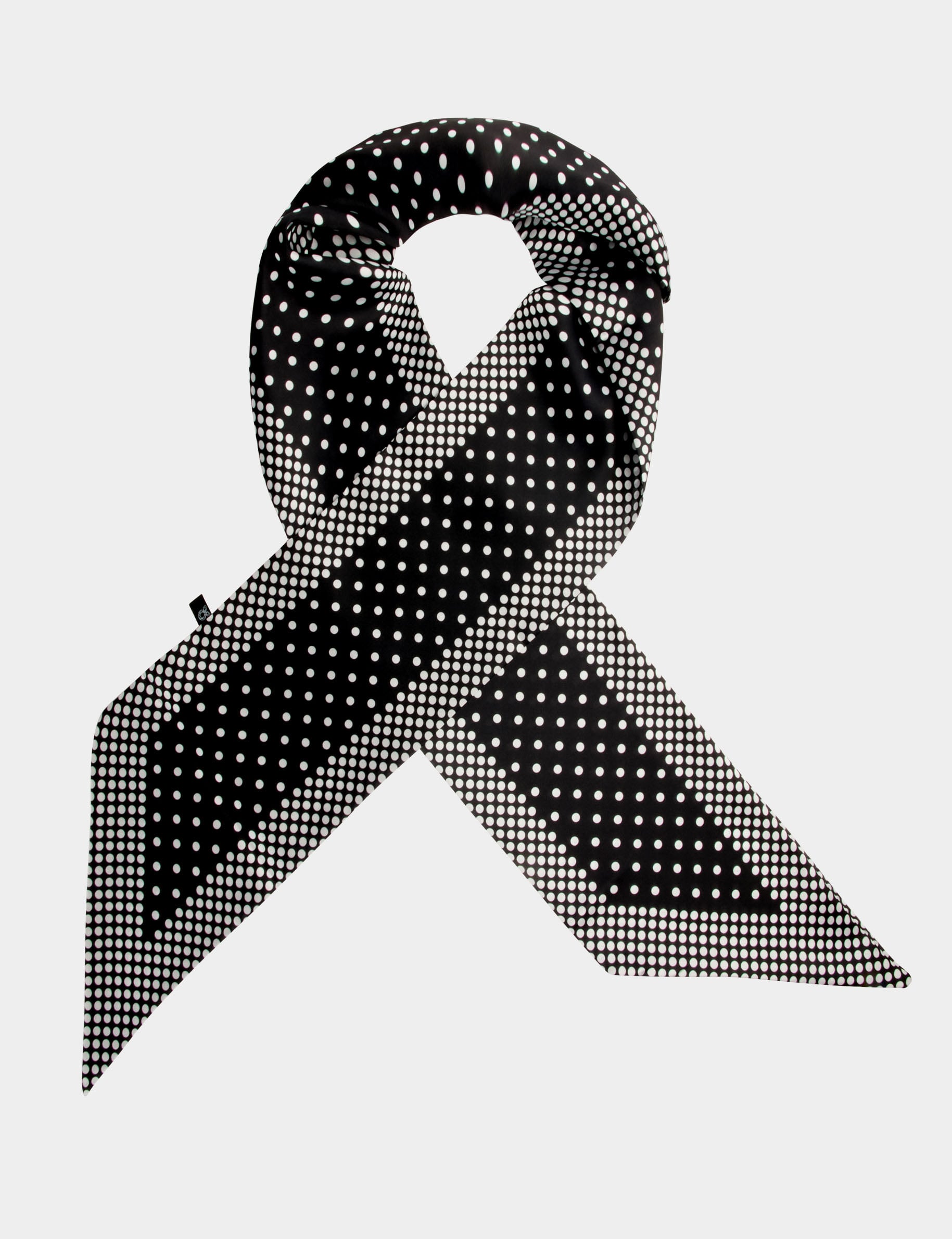 Foulard motif pois noir femme