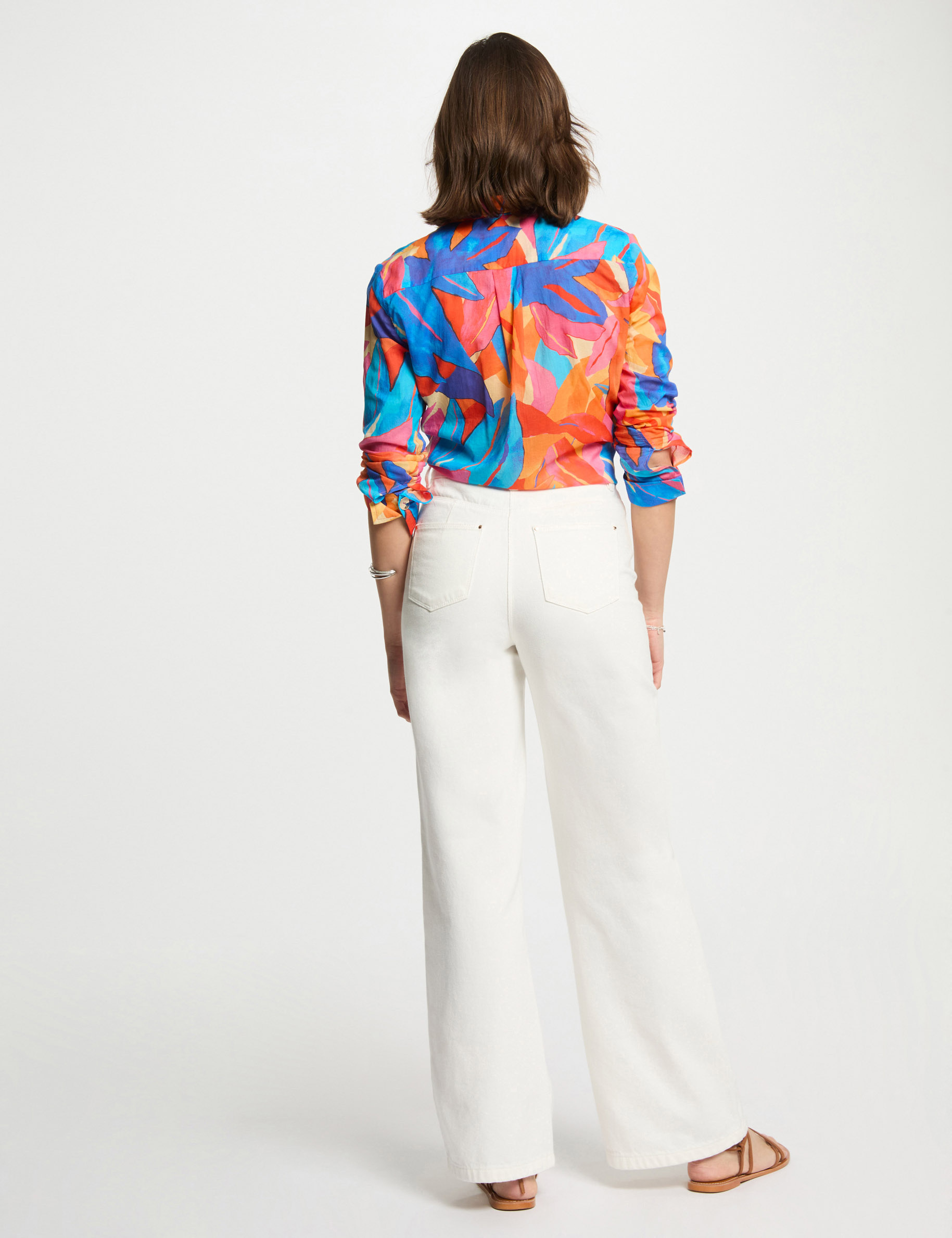 chemise manche longues multicolore femme Chemise manche longues multicolore femme