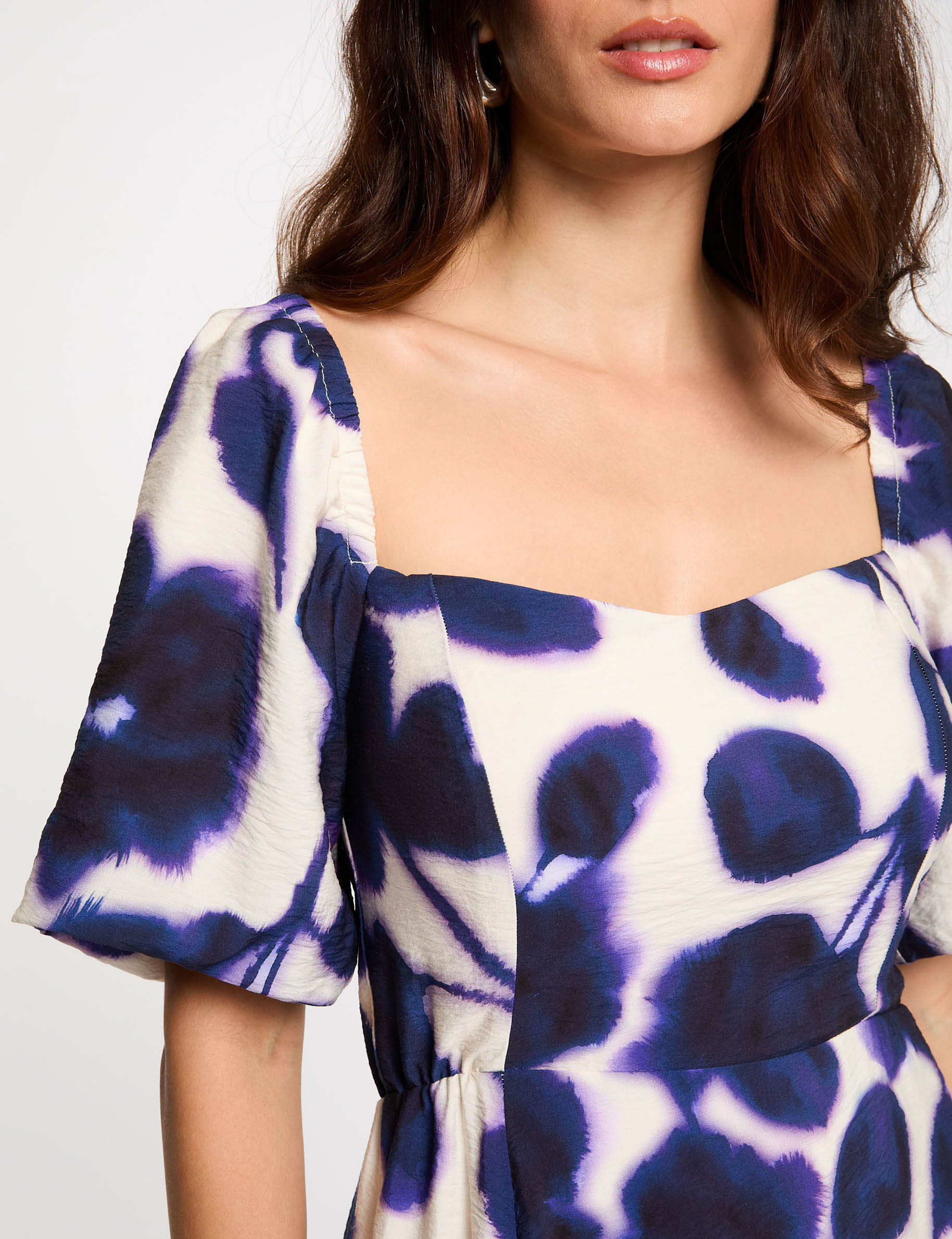 Robe longue droite imprimée multicolore femme | Morgan