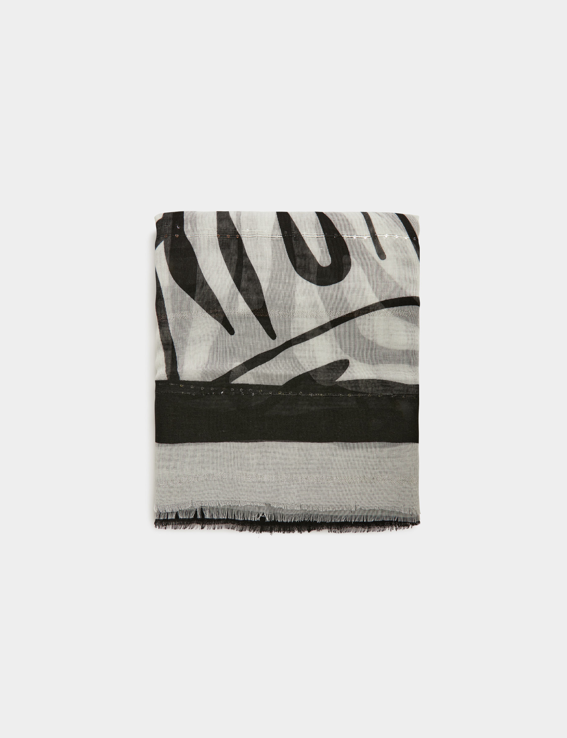 Foulard imprimé zèbre blanc femme Foulard imprimé zèbre blanc femme