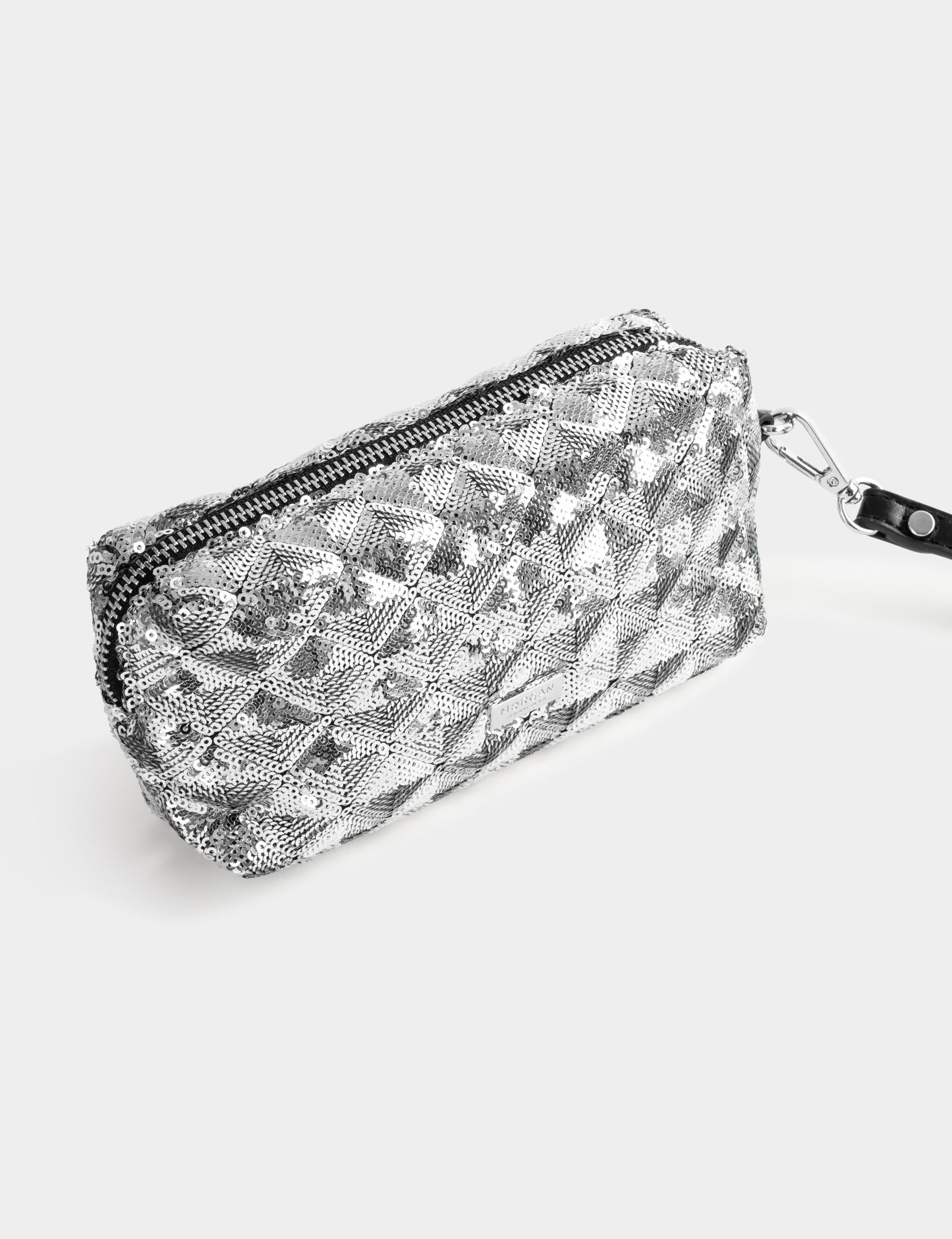 Trousse de maquillage à sequins argente femme Trousse de maquillage à sequins argente femme