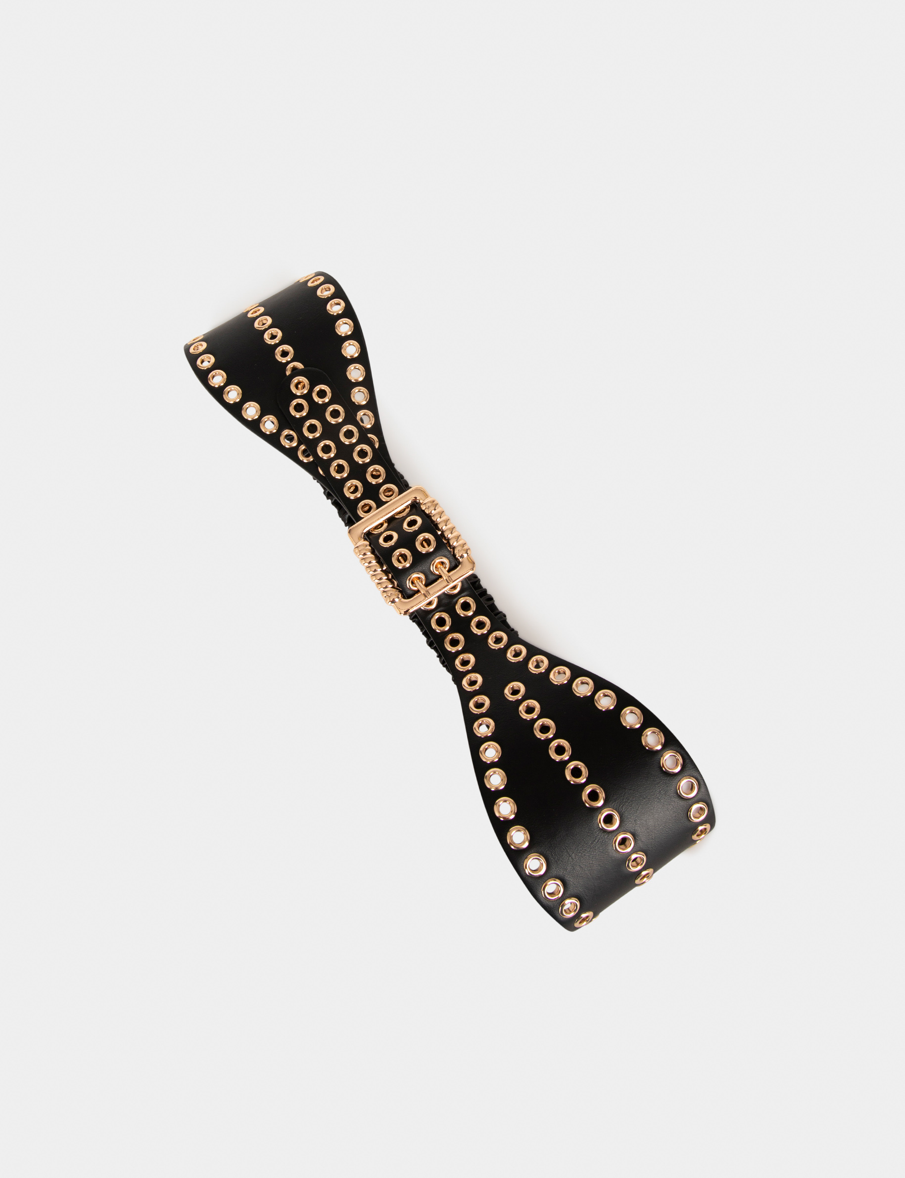 Ceinture avec oeillets noir femme Ceinture avec oeillets noir femme
