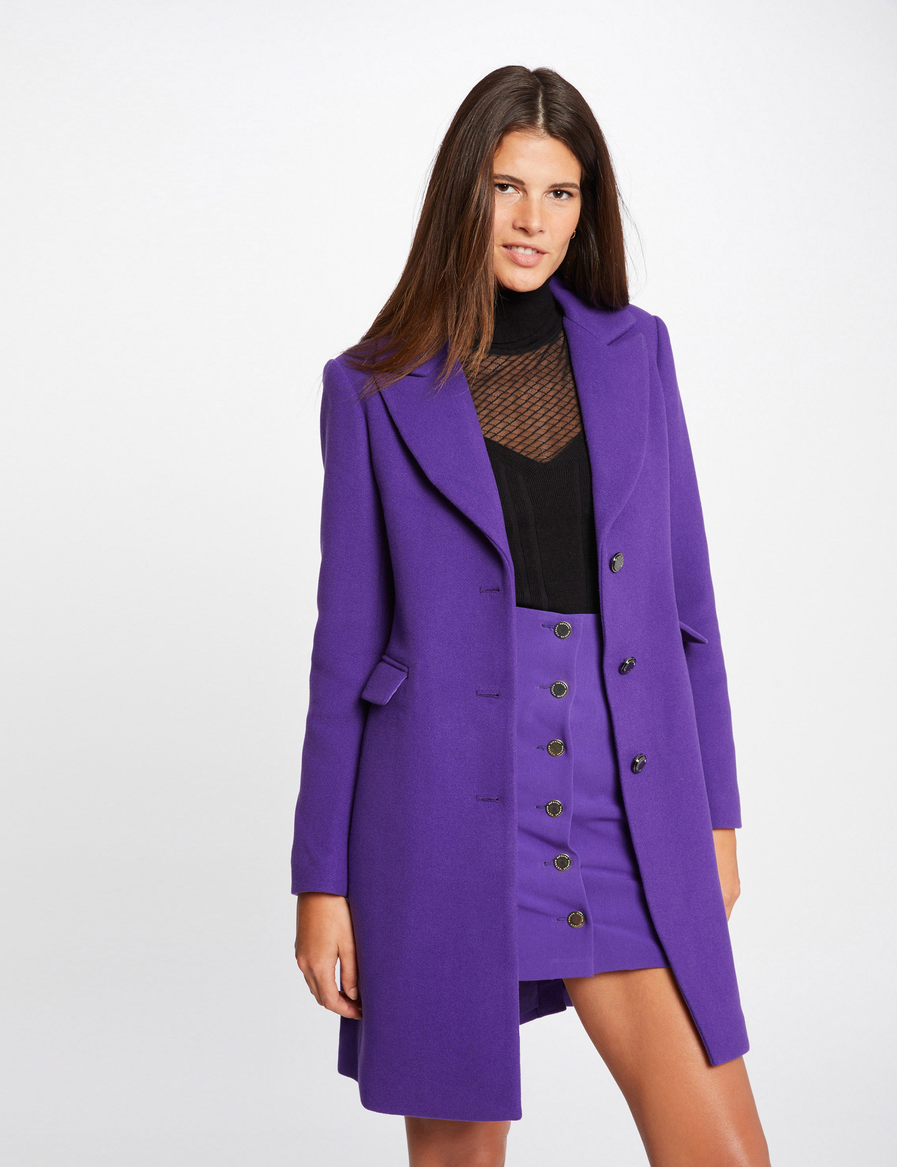 Manteau violet femme clearance