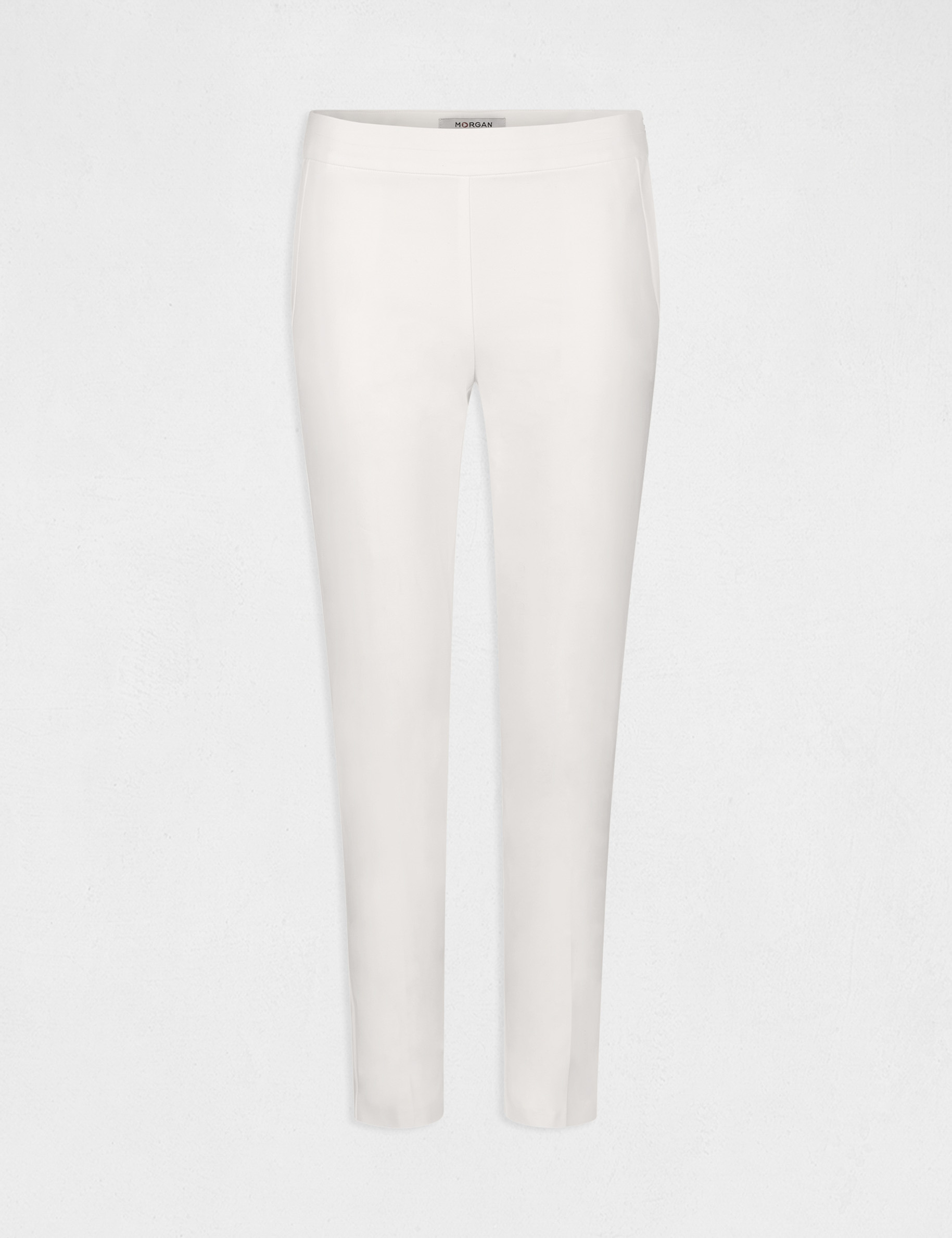 pantalon cigarette 78eme ecru femme Pantalon cigarette 7/8ème ecru femme