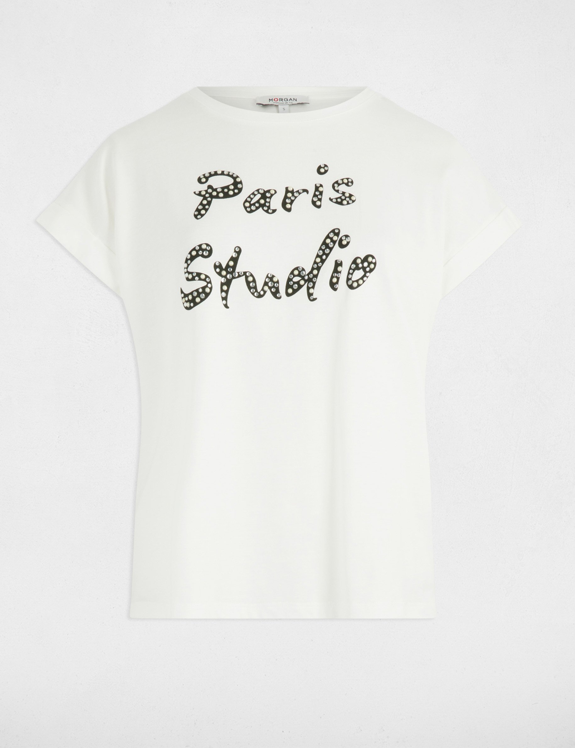 t shirt a inscription blanc femme T-shirt à inscription blanc femme