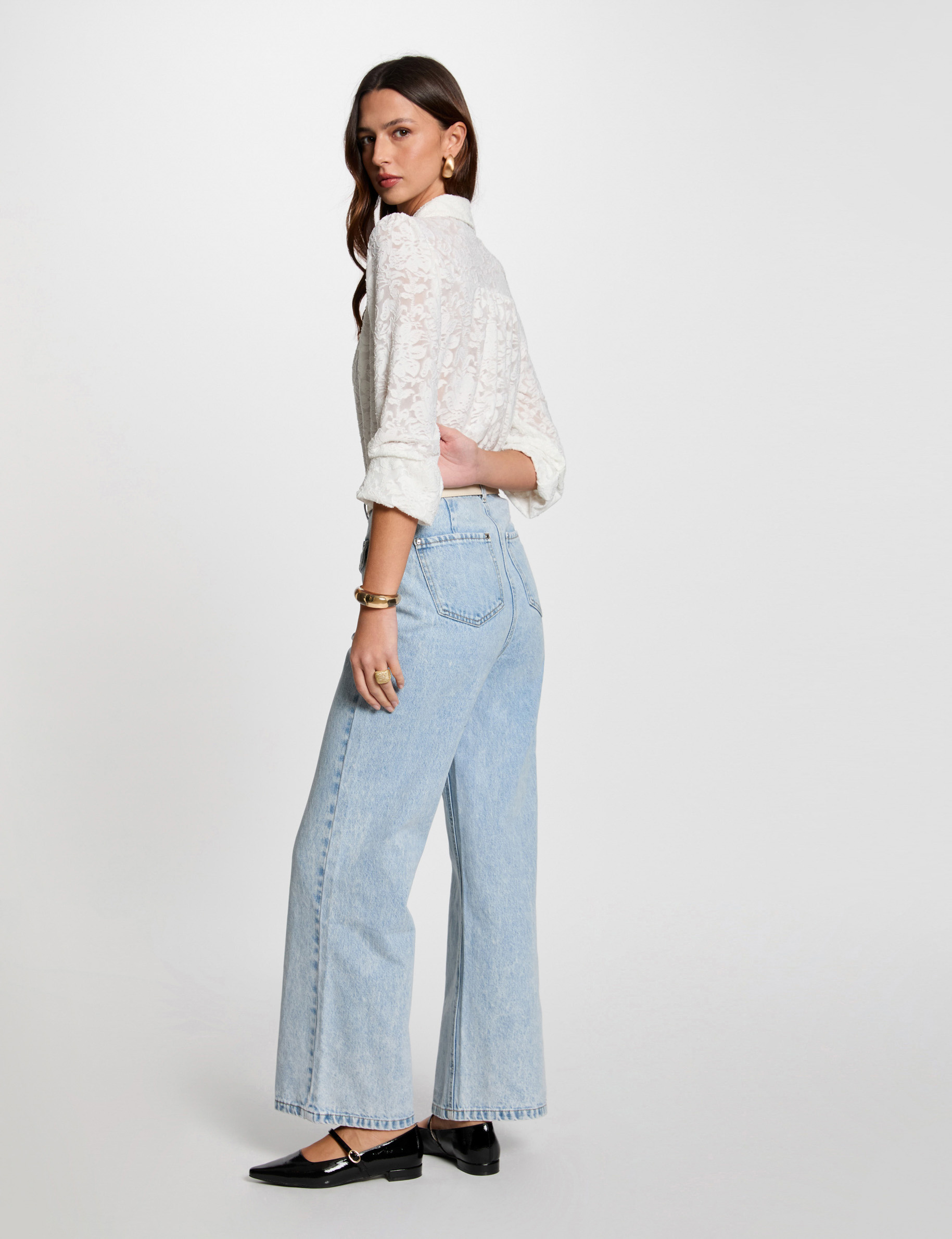 t shirt manches longues blanc femme T-shirt manches longues blanc femme