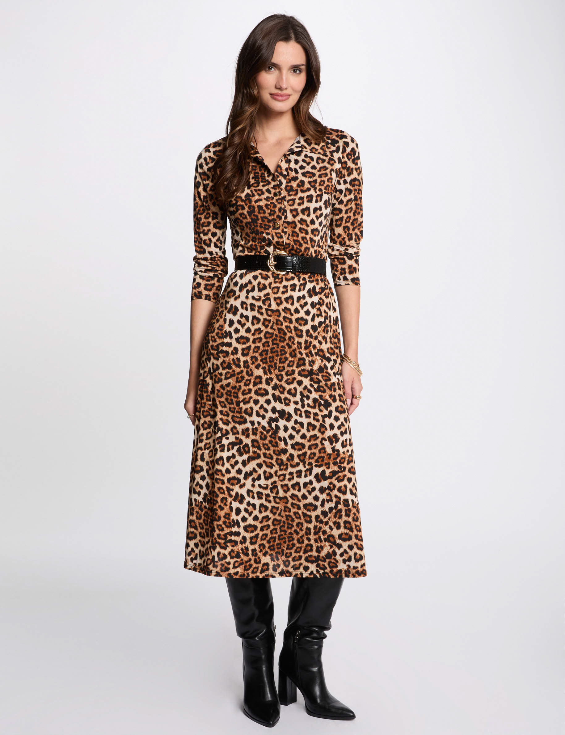 robe courte droite imprimee multicolore femme Robe courte droite imprimée multicolore femme