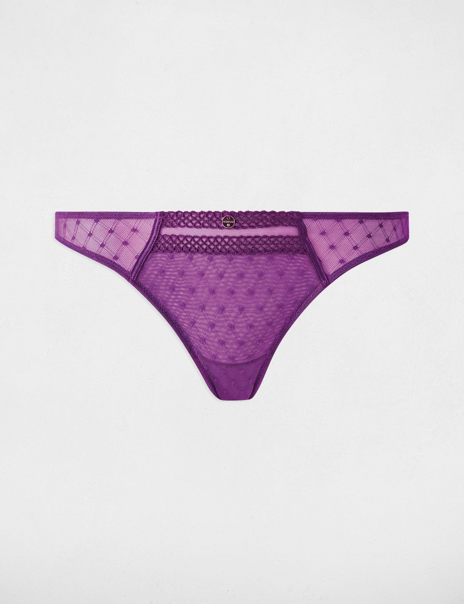 tanga en dentelle violet femme Tanga en dentelle violet femme