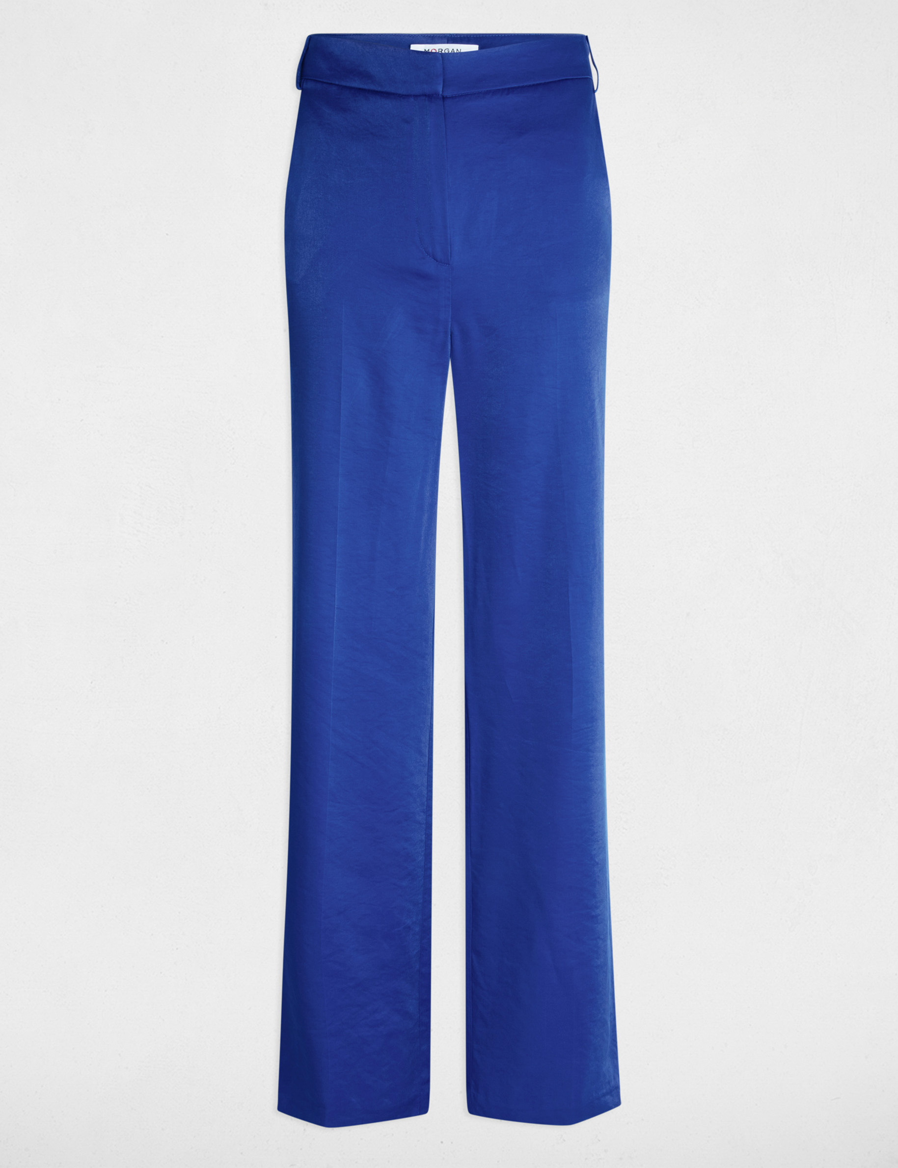 pantalon droit fluide bleu electrique femme Pantalon droit fluide bleu electrique femme