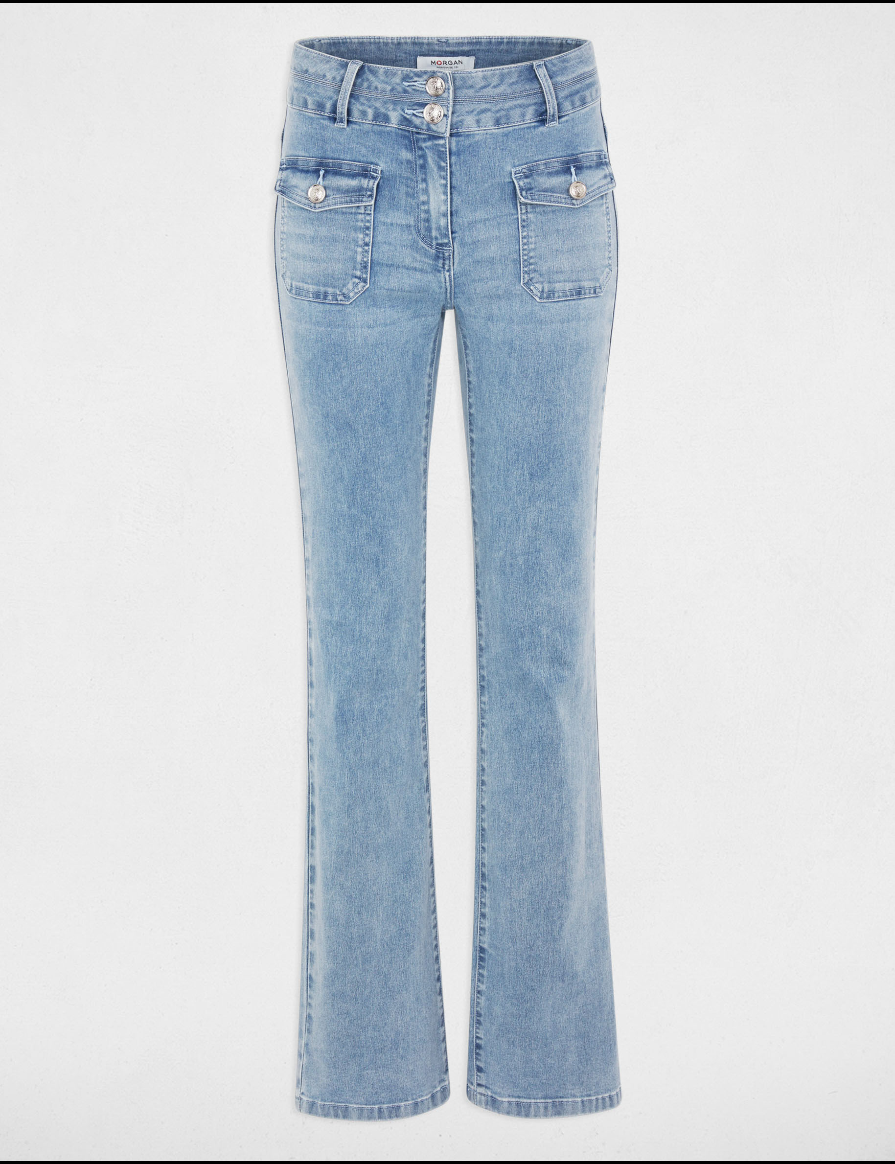 jeans bootcut taille haute denim bleach femme Jeans bootcut taille haute denim bleach femme