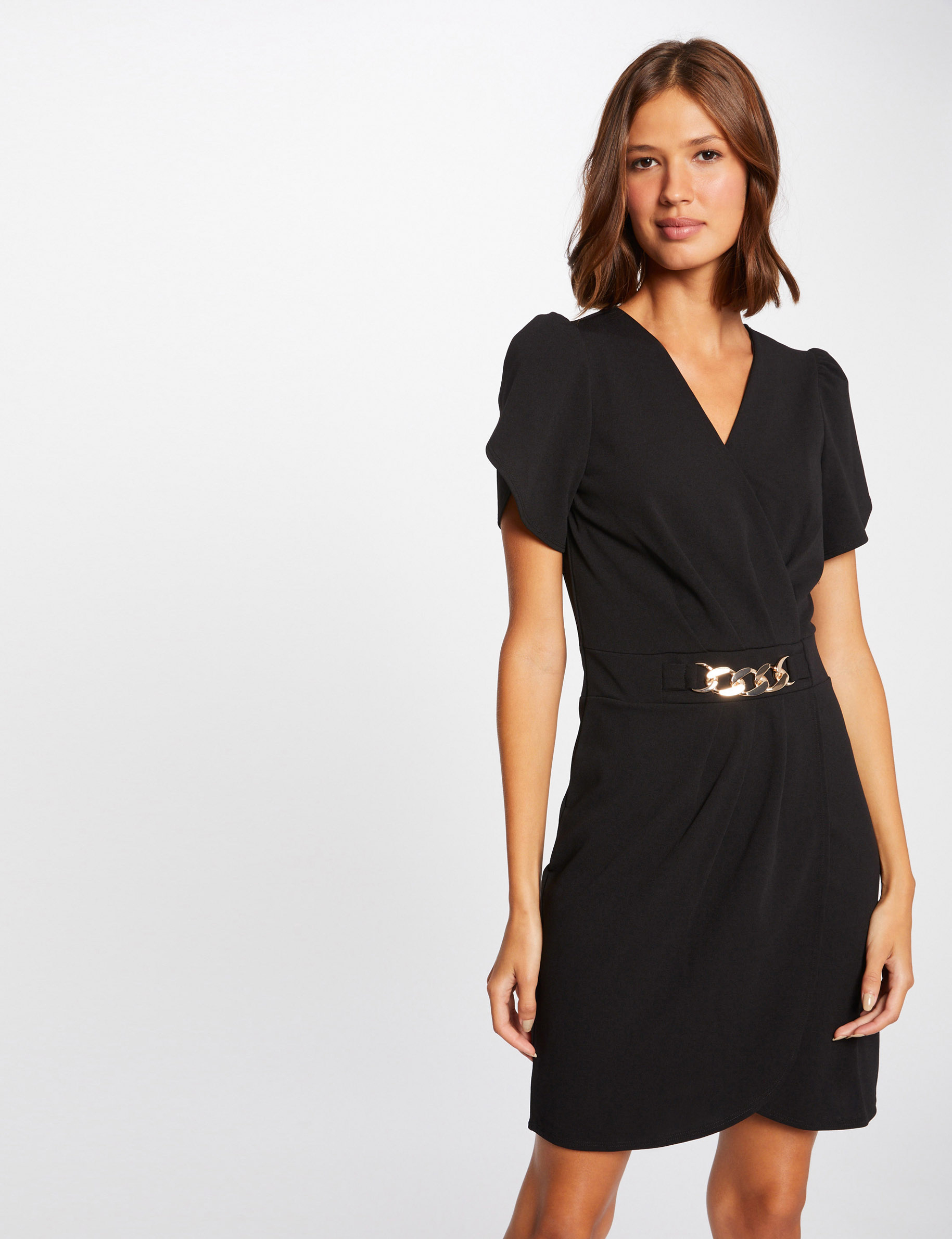 Portefeuille Morgan Noir Et Or - Faux Cuir, Style épuré, Neuf Sans étiquette