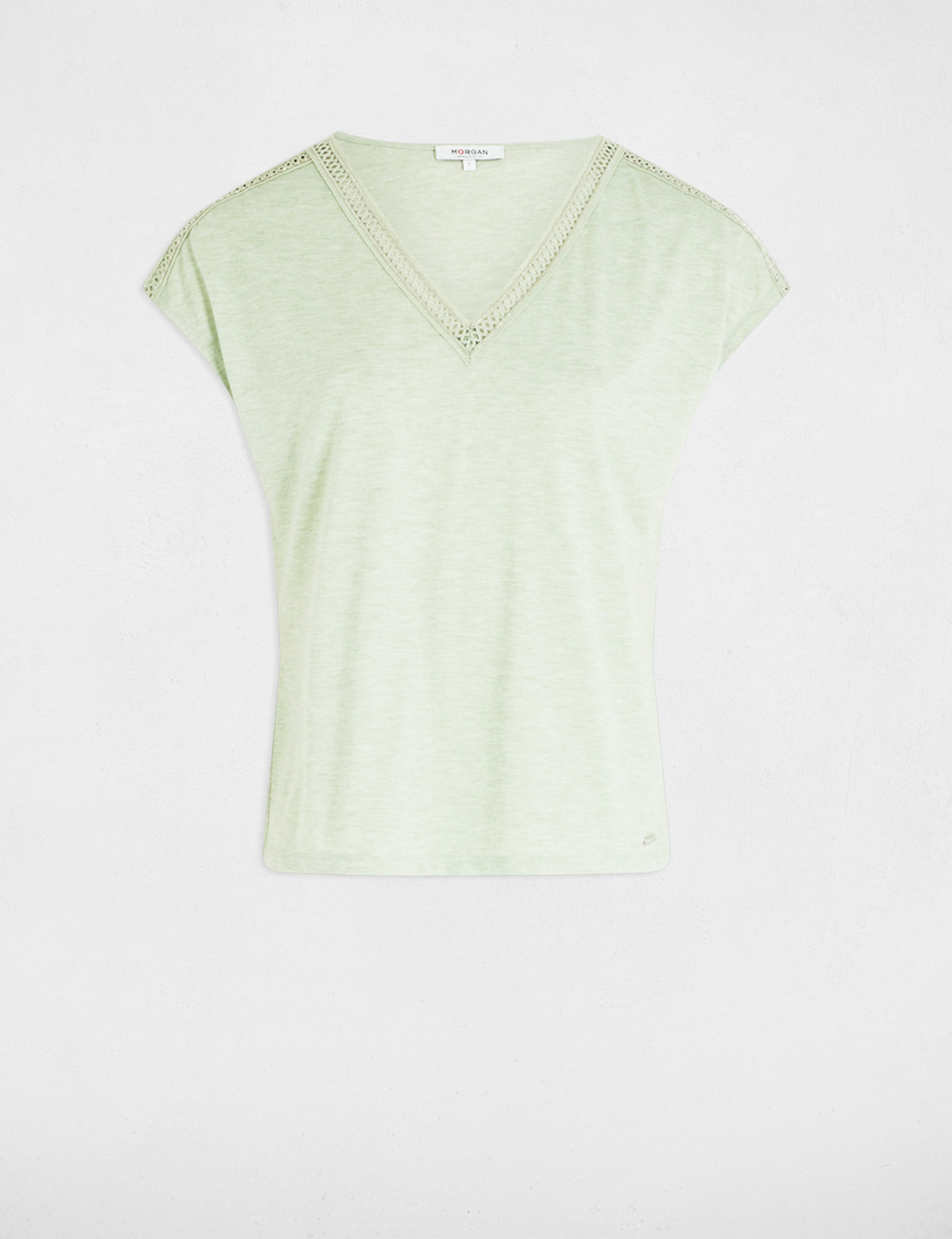 t shirt manches courtes vert clair femme T-shirt manches courtes vert clair femme