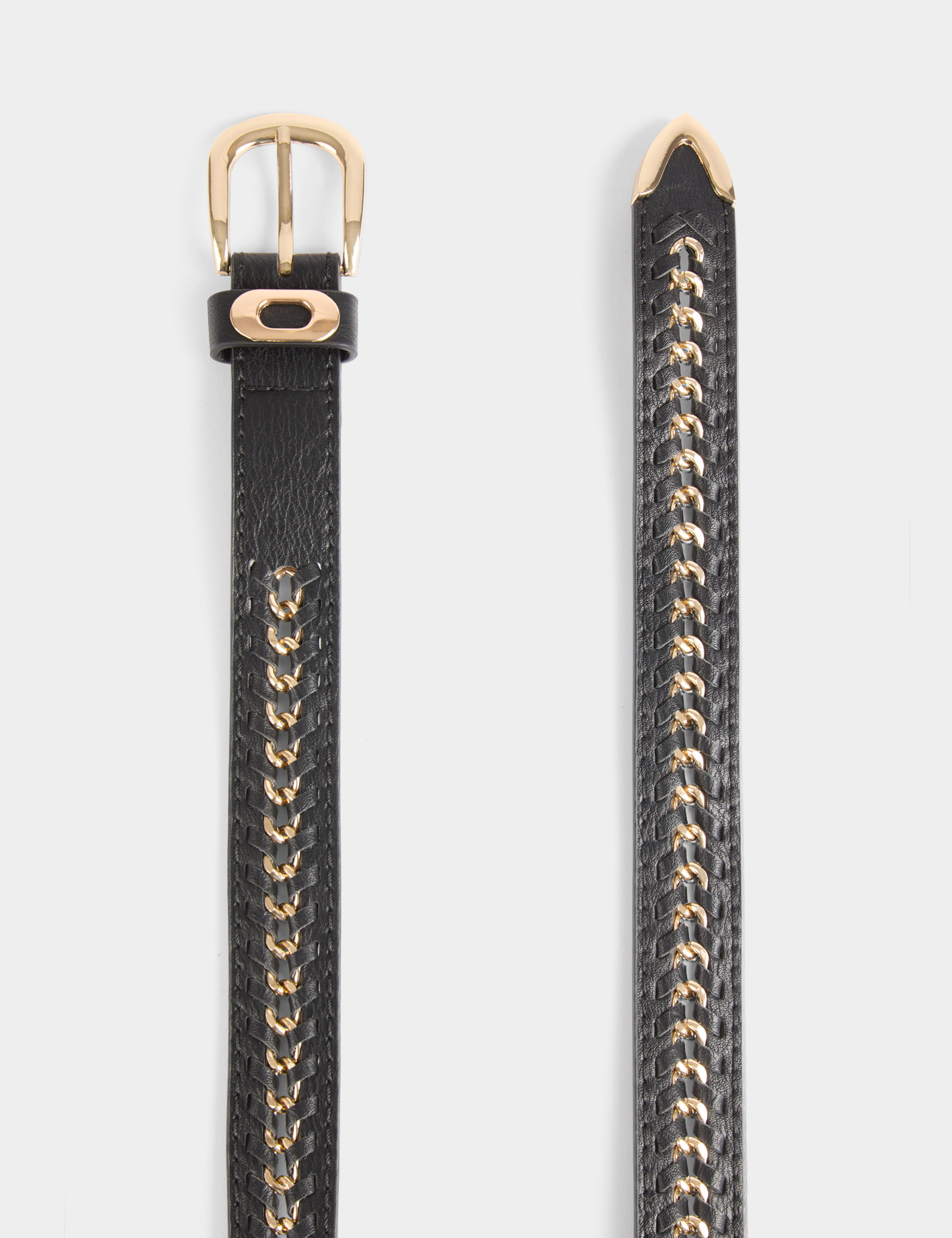 ceinture details chaines noir femme Ceinture détails chaînes noir femme