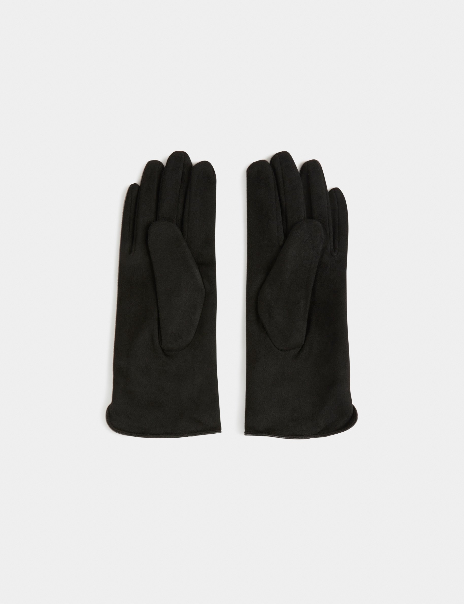 gants avec boutons noir femme Gants avec boutons noir femme