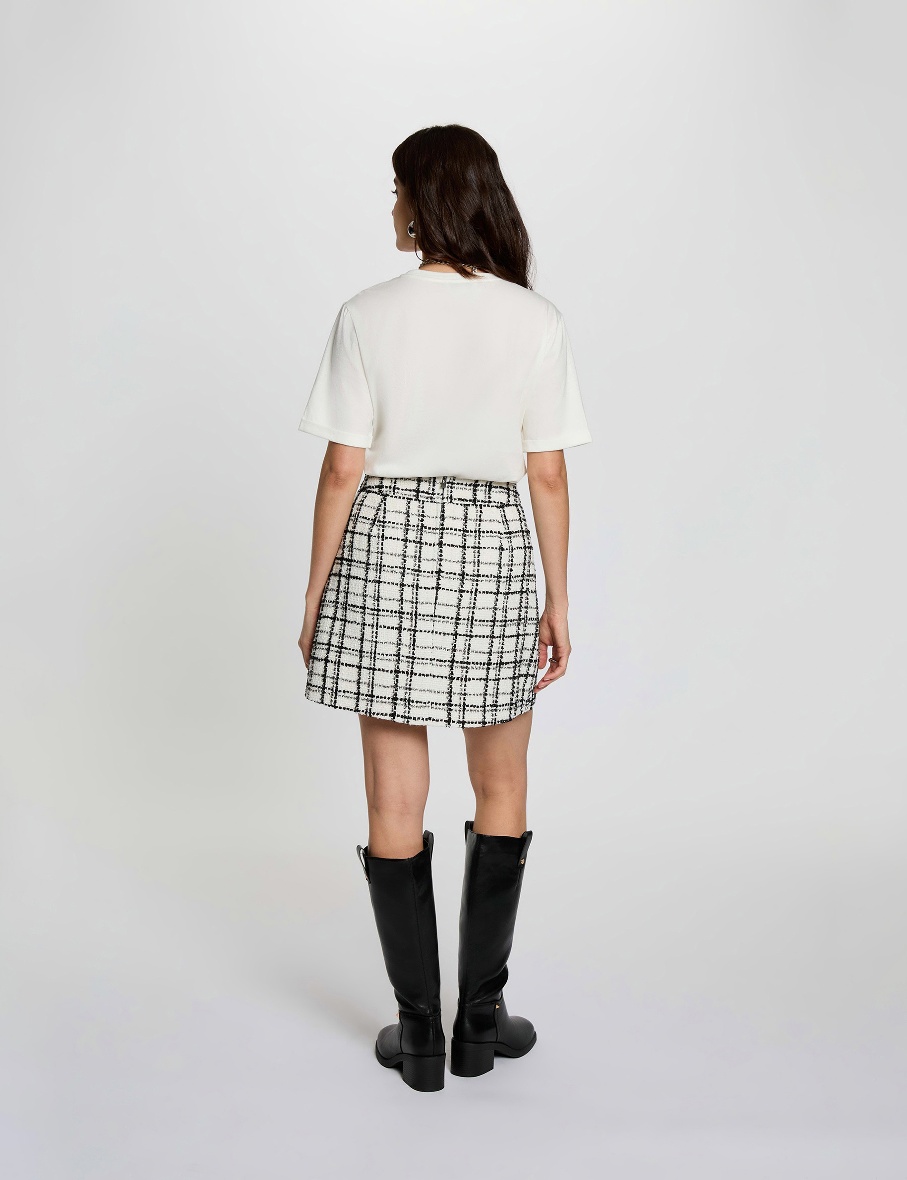 Jupe courte &eacute;vas&eacute;e multicolore femme