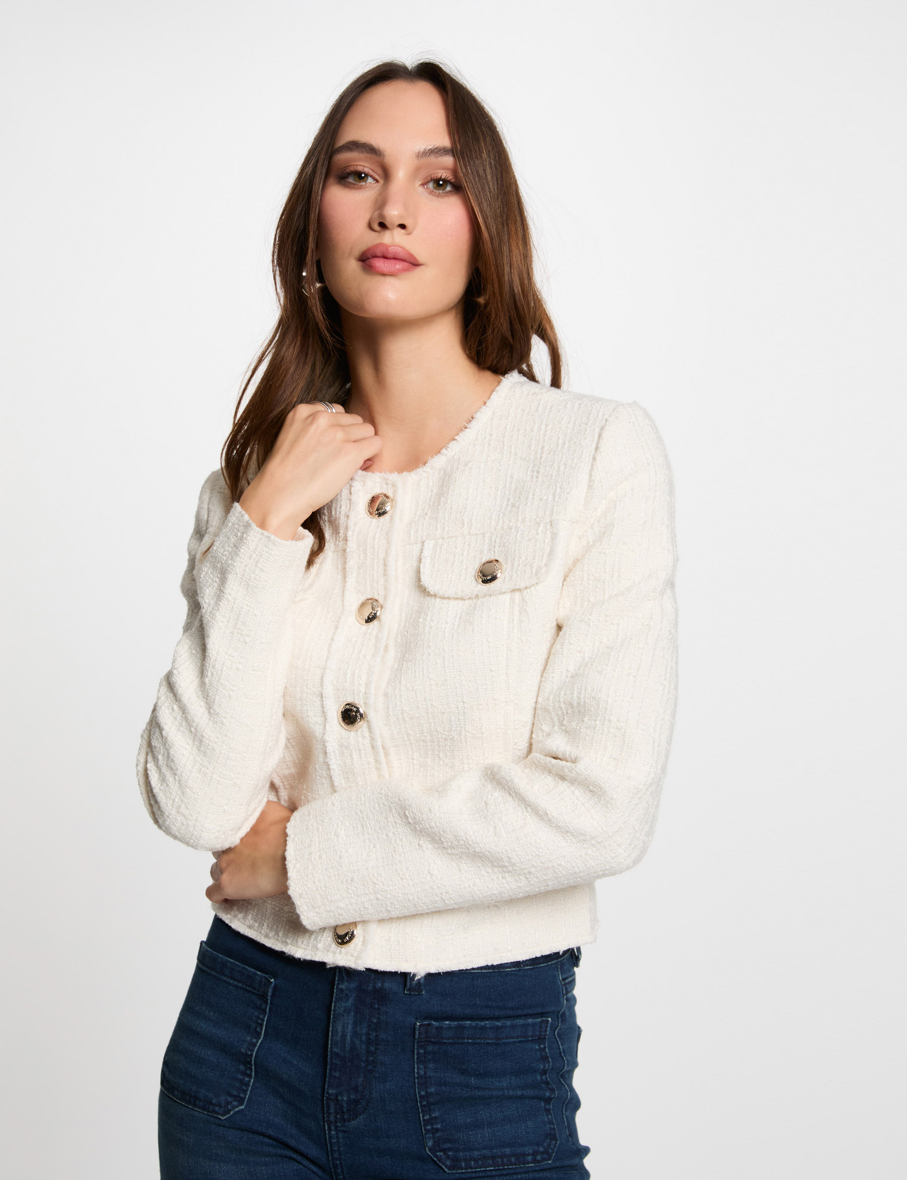 veste courte tweed ivoire femme Veste courte tweed ivoire femme