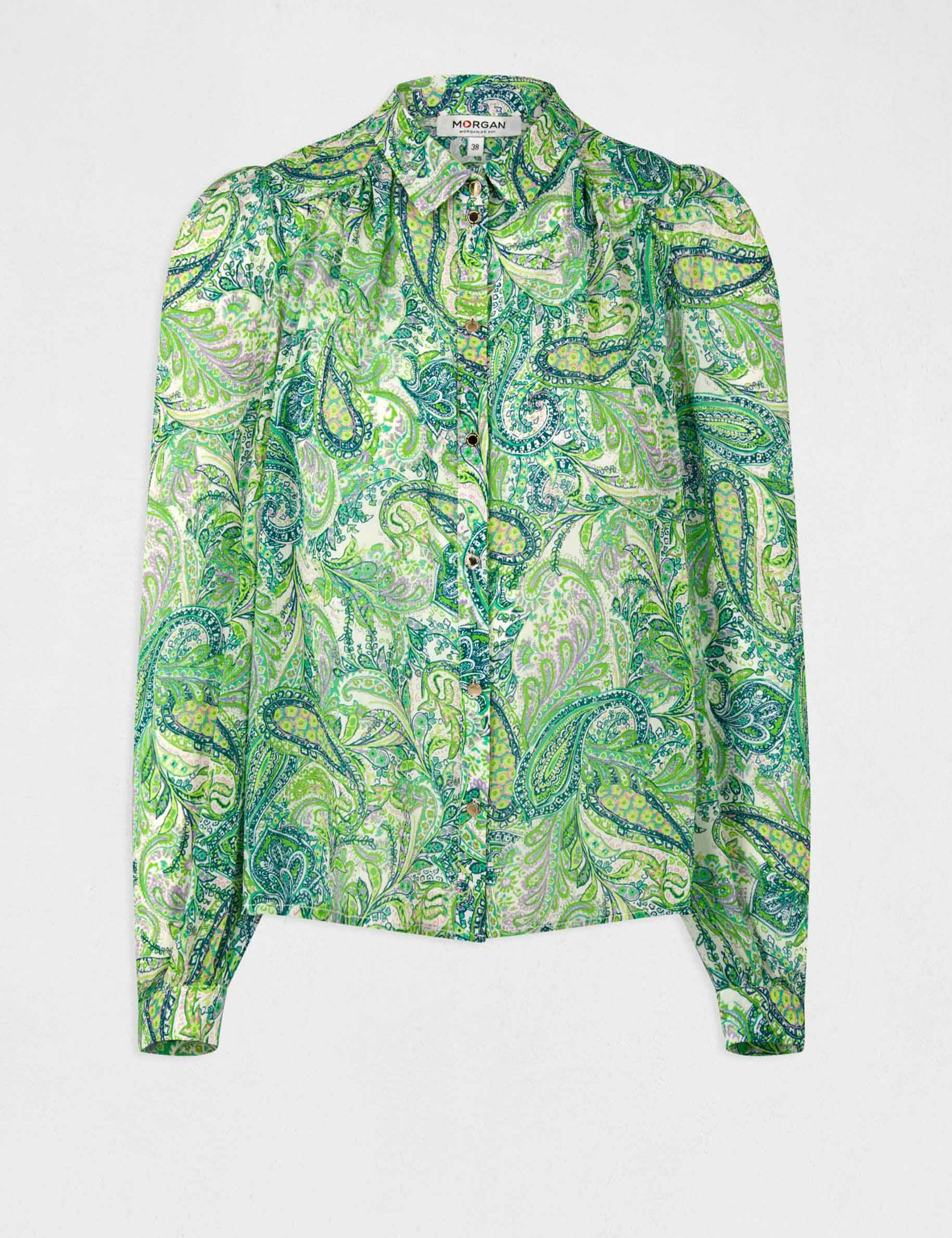 Chemise manches longues imprimée multico femme Chemise manches longues imprimée multico femme