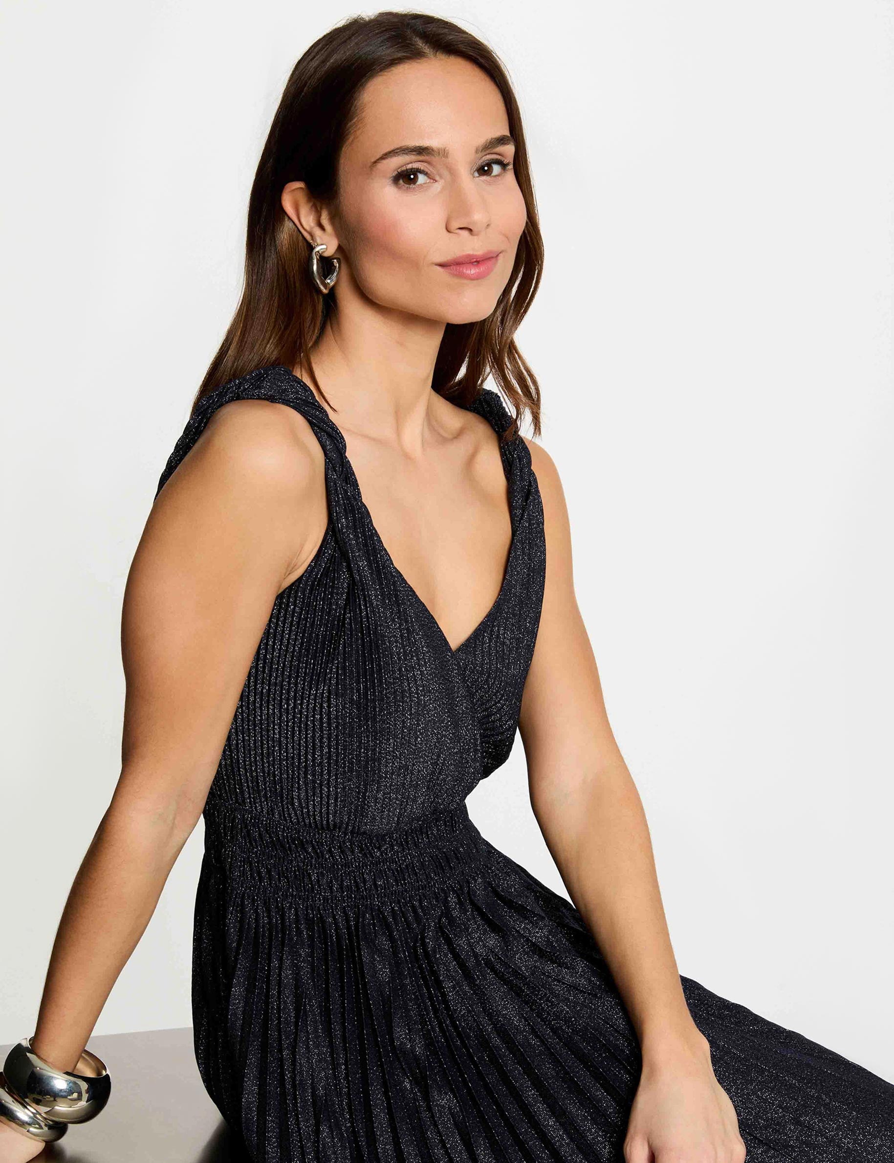 Robe longue cache coeur bleu marine femme