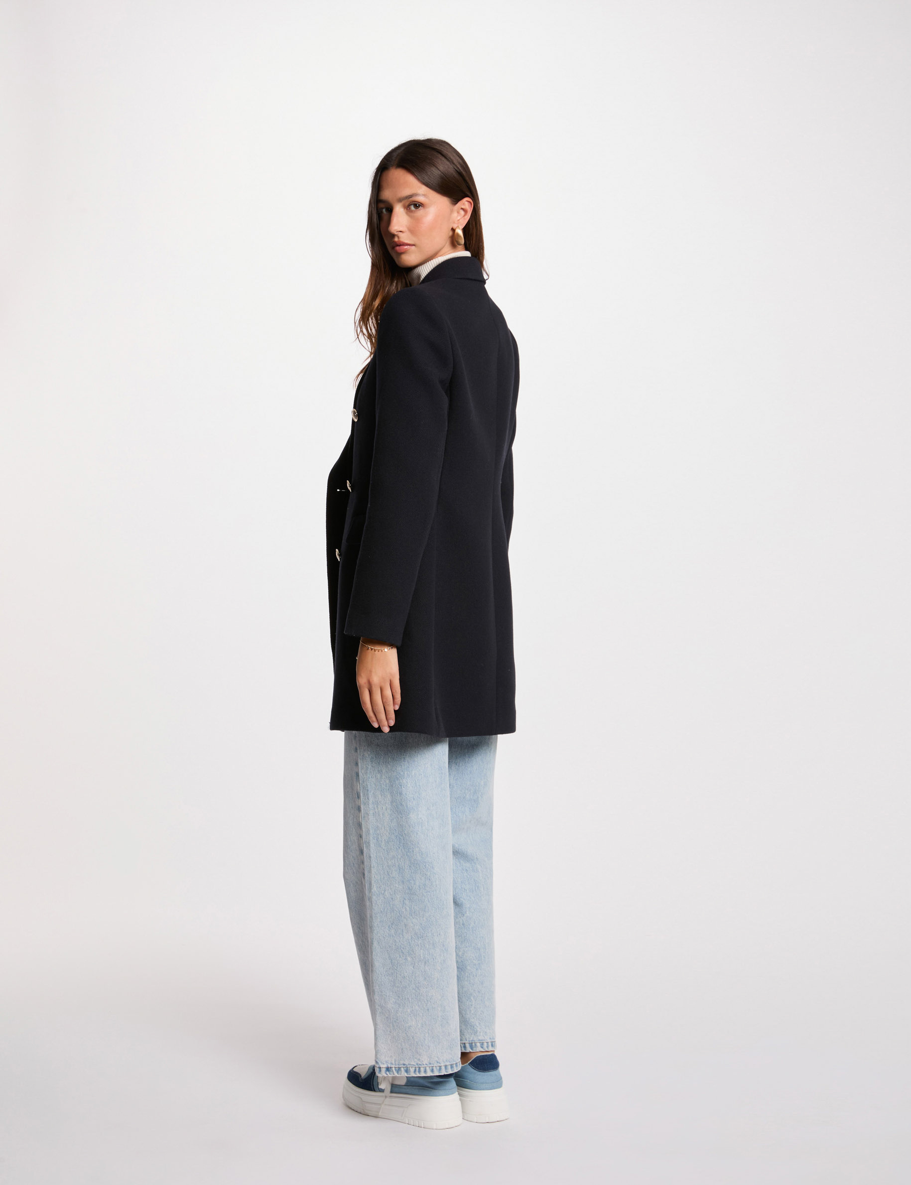 Sweat à Capuche Gap Manches 3/4 Rayé Bleu Marine Et Blanc - Taille XS Femme, Occasion Peu Porté