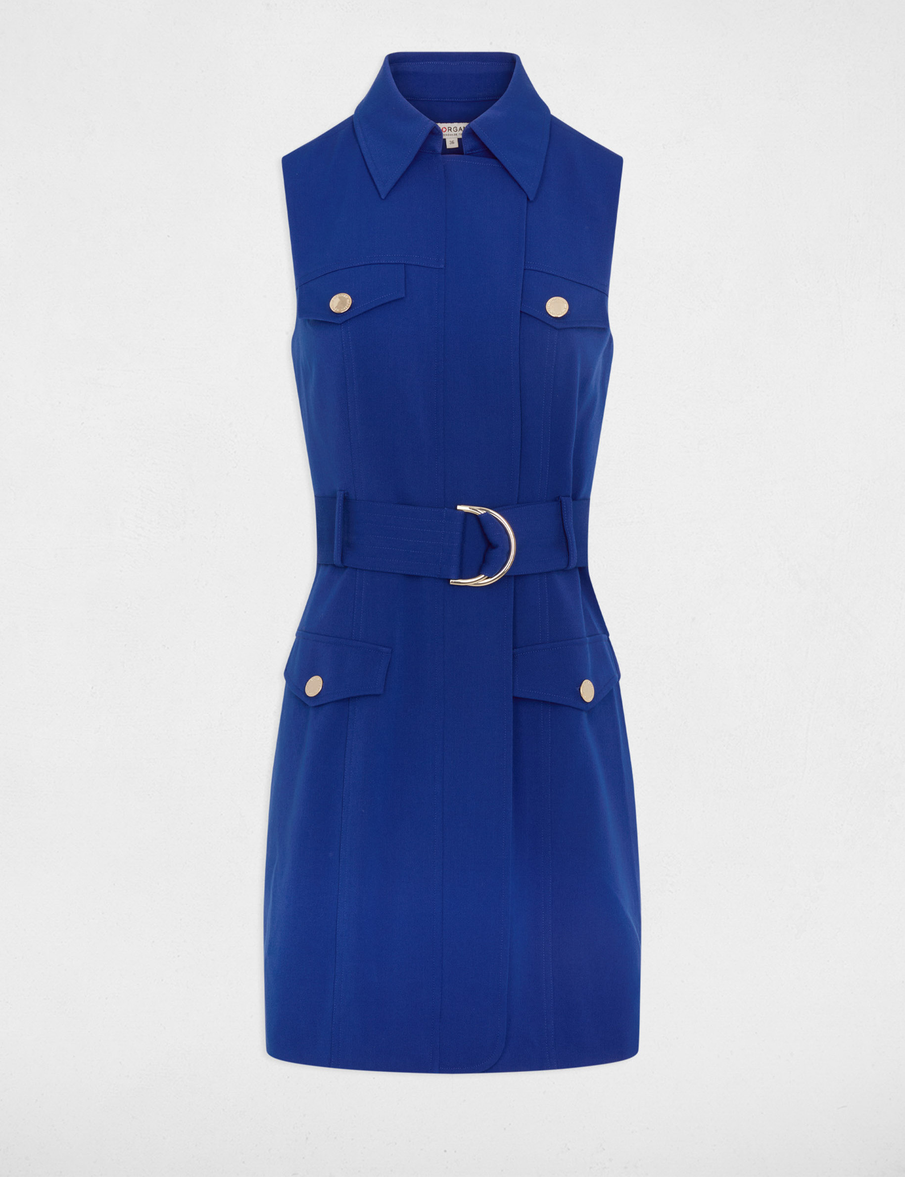 robe courte cintree ceinturee bleu petrole femme Robe courte cintrée ceinturée bleu pétrole femme