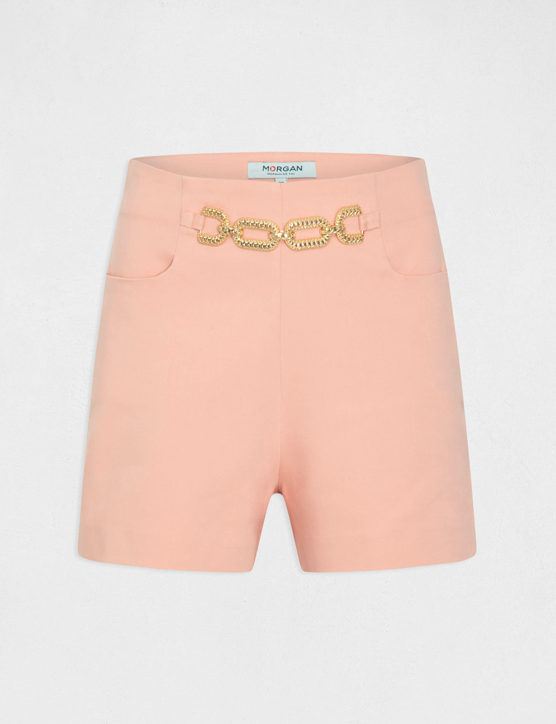 Short city droit avec ornement rose moyen femme Short city droit avec ornement rose moyen femme