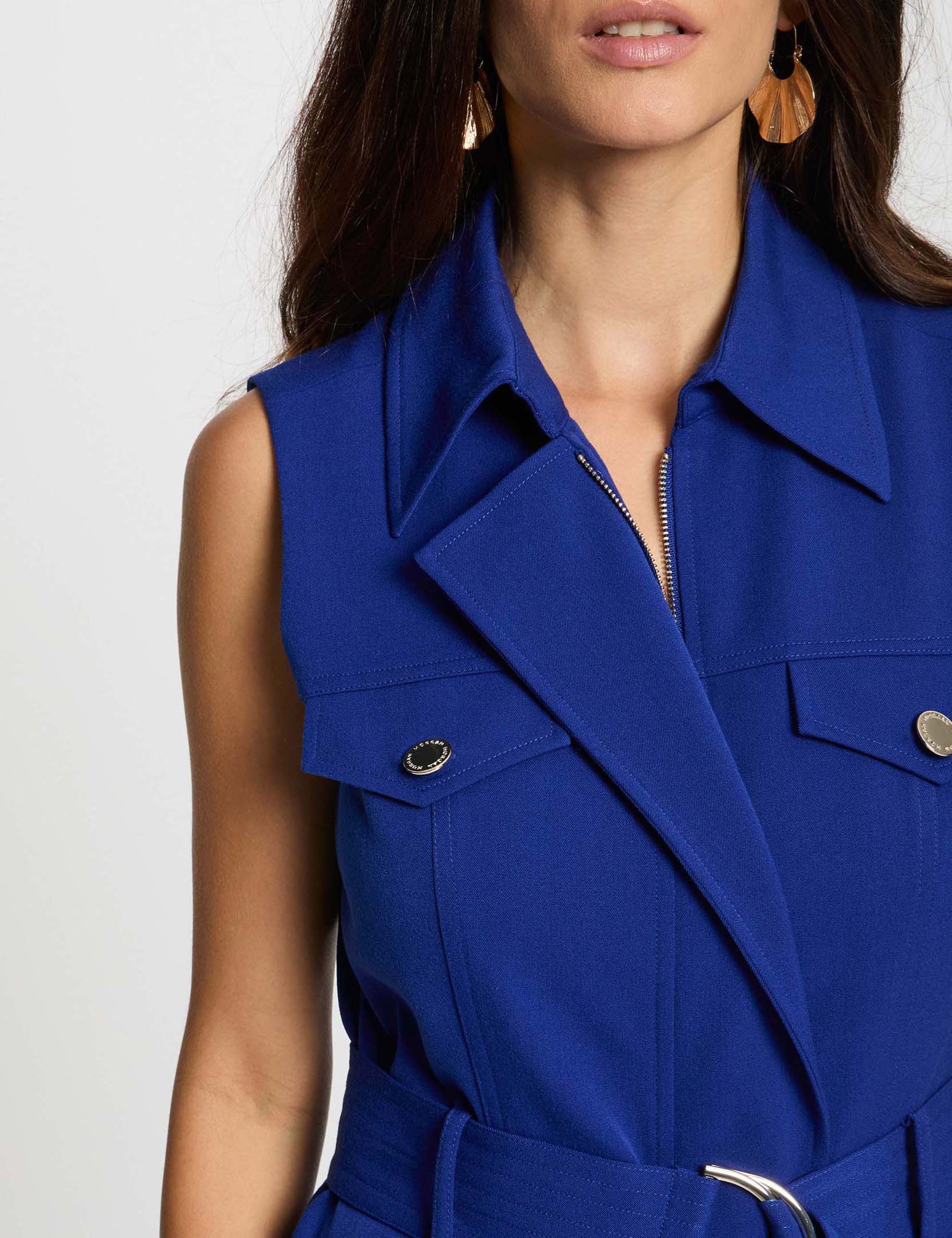 robe courte cintree ceinturee bleu petrole femme Robe courte cintrée ceinturée bleu pétrole femme