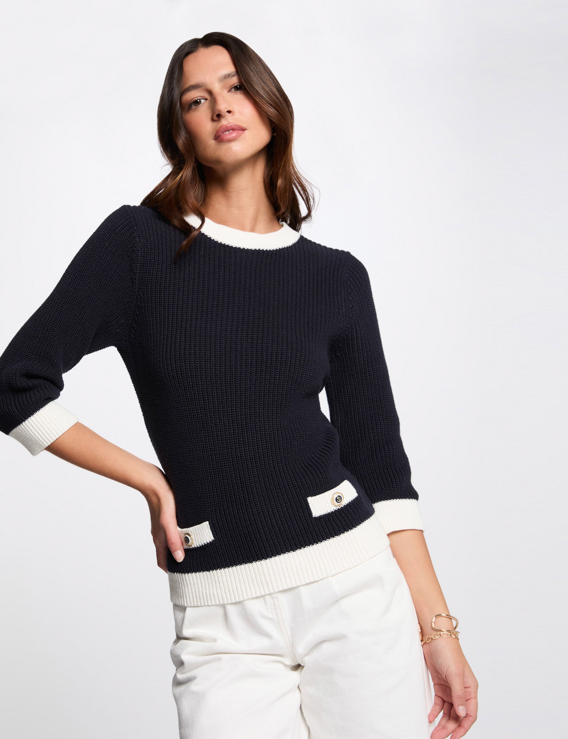 pull manches longues bleu marine femme Pull manches longues bleu marine femme