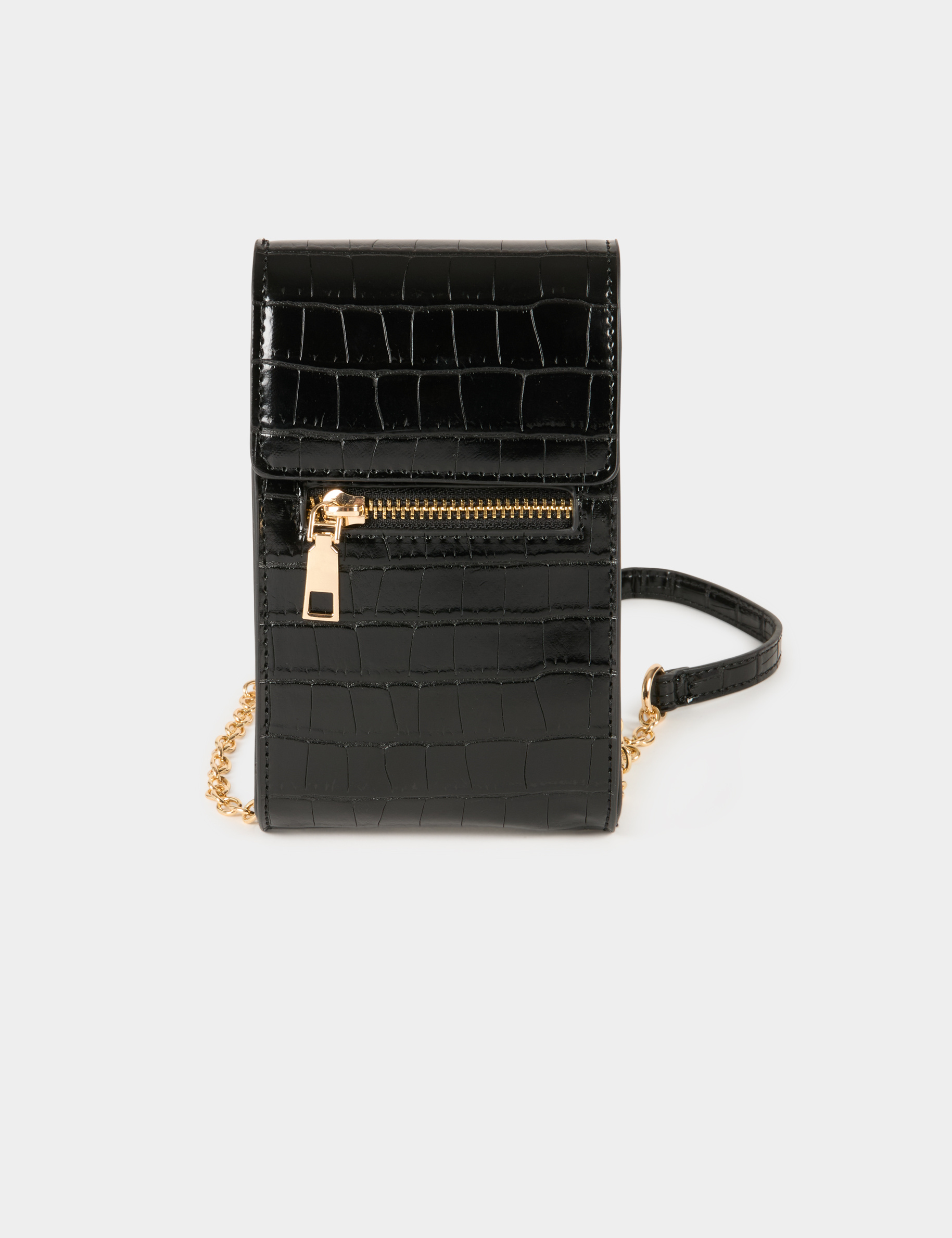 pochette telephone croco noir femme Pochette téléphone croco noir femme